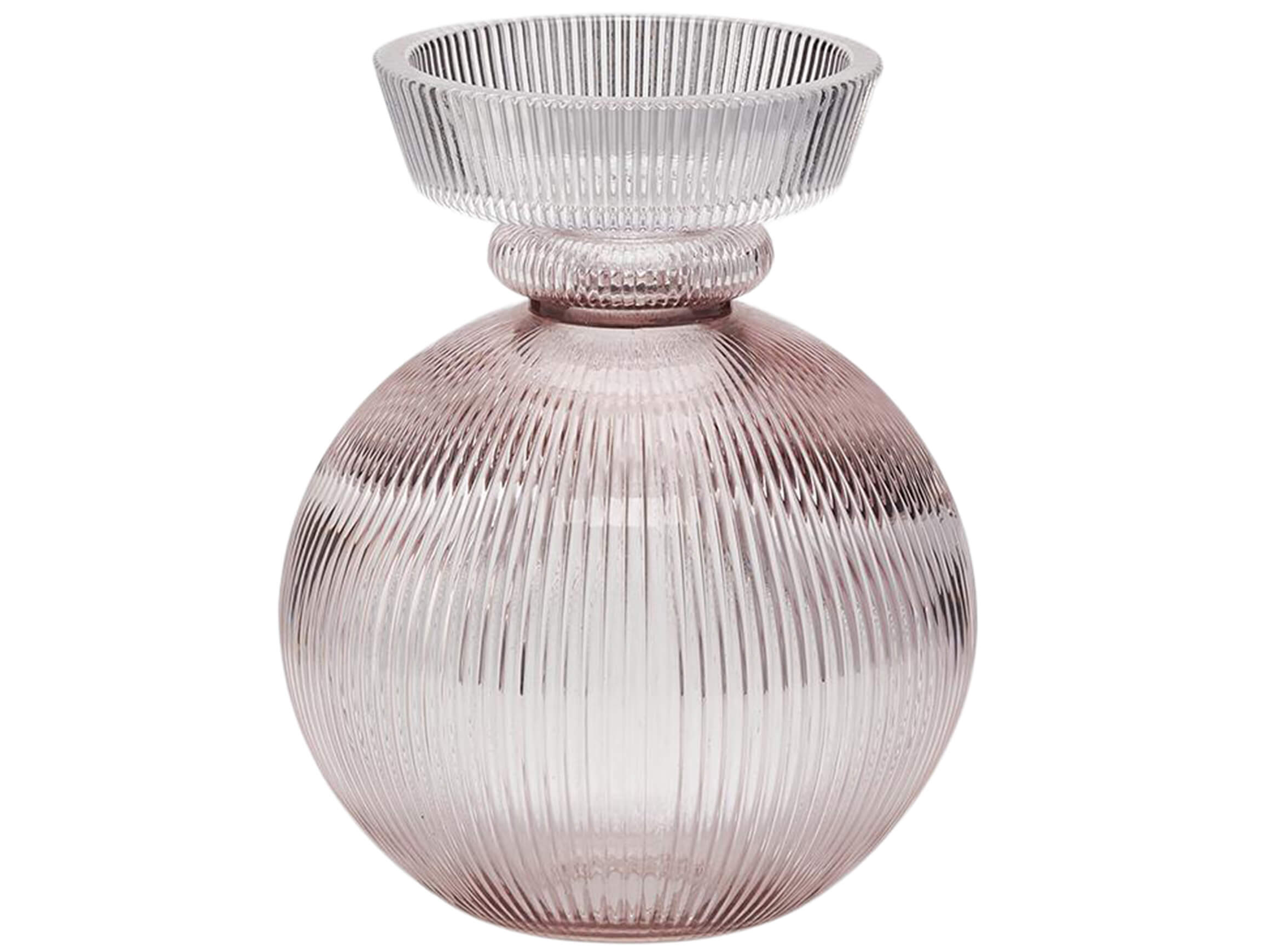 Edg Kerzenständer Glas Mauve H: 21 cm  | Schubiger Möbel