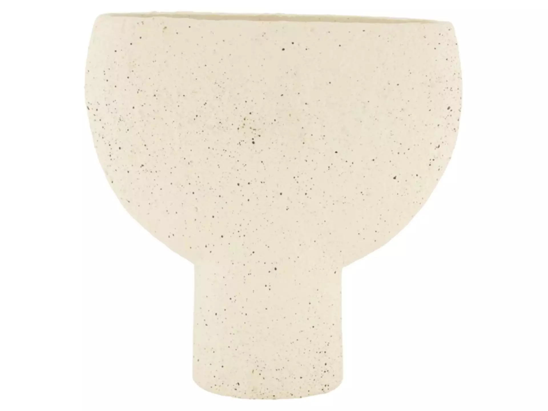 Vase Zement, Pokal Weiss H: 25 cm Dijk