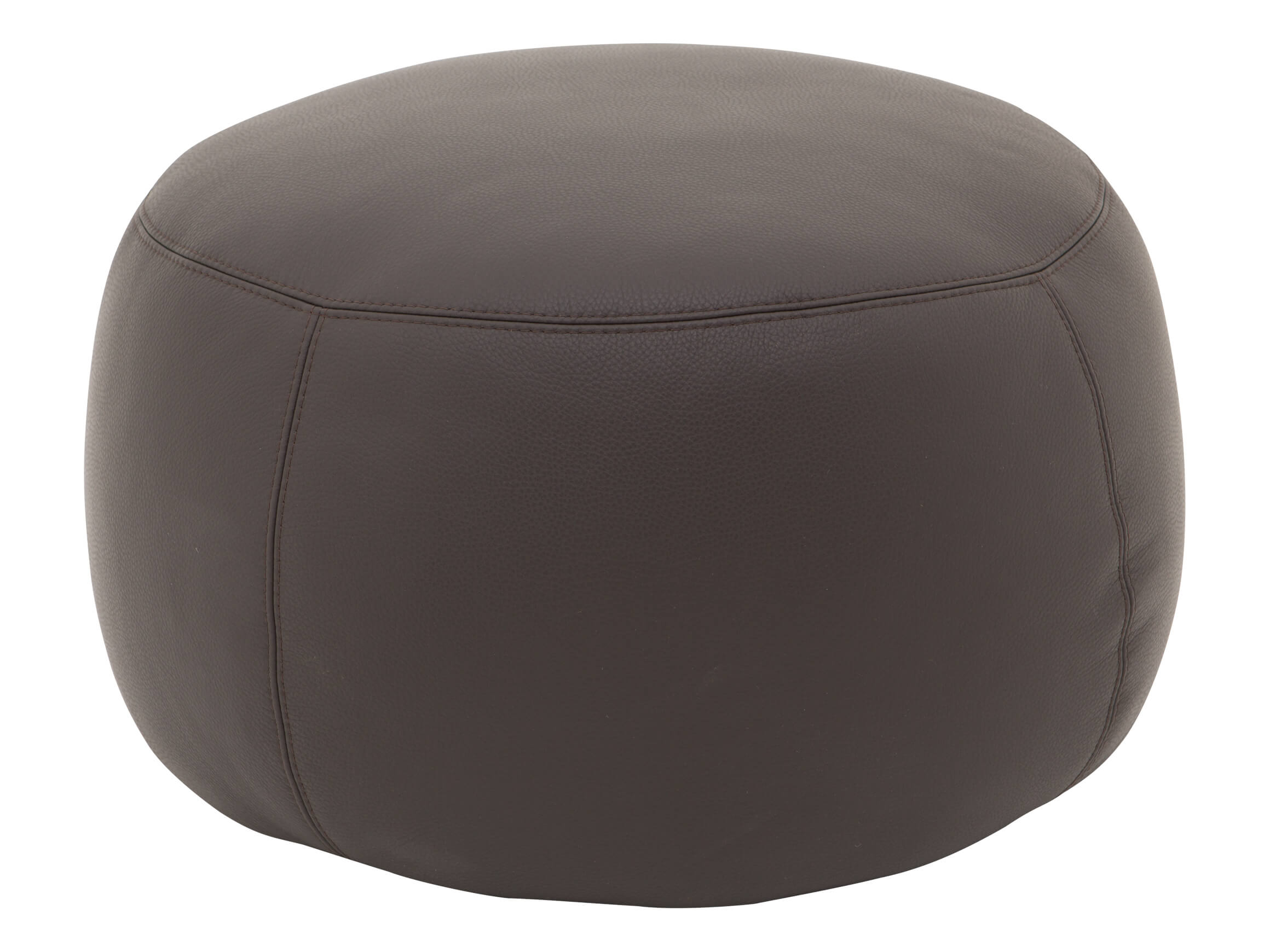Hocker Annabelle Leder D: 60 cm Candy / Farbe: Brown / Material: Leder