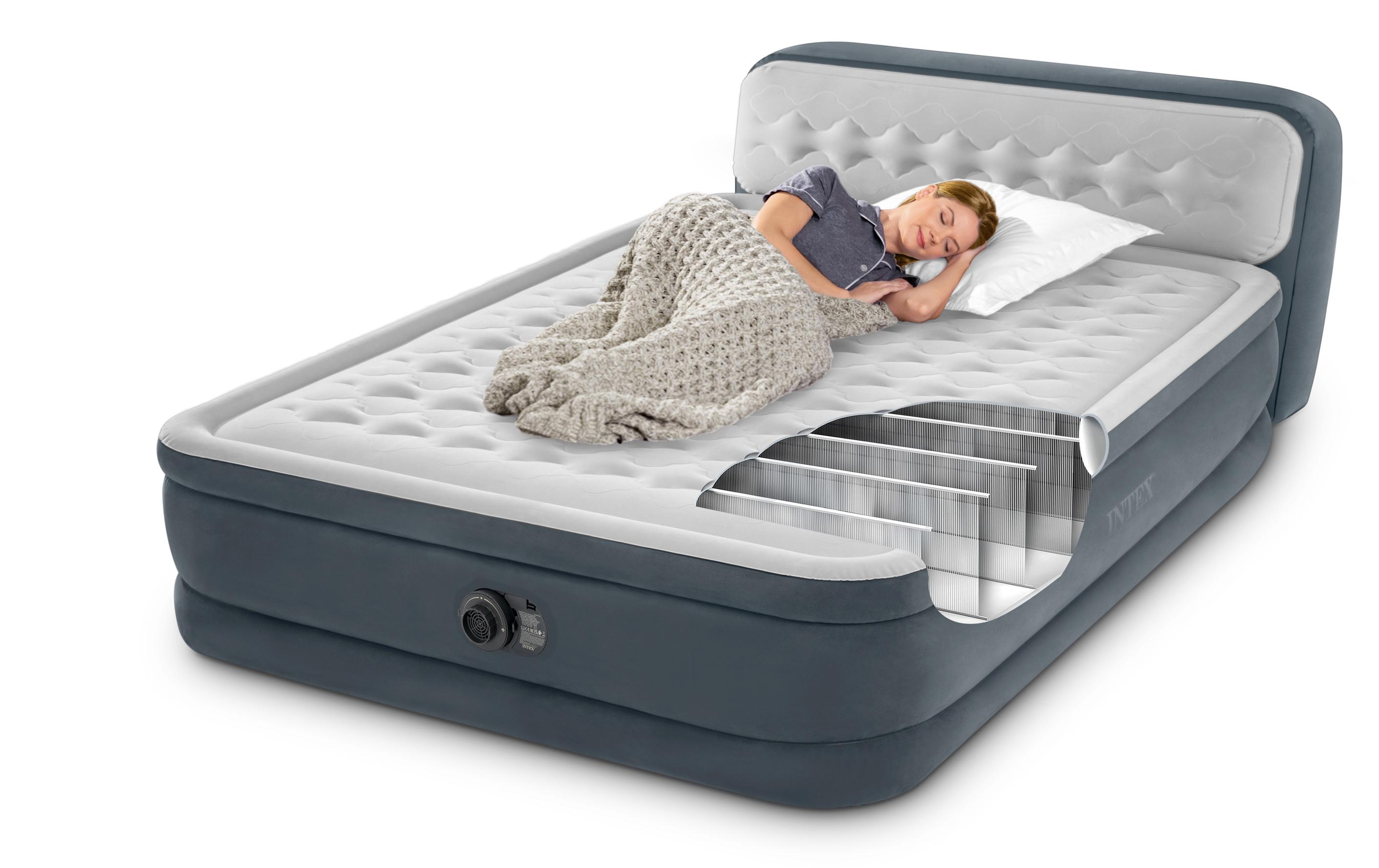 Luftbett mit Headboard Queen, 152x236 cm