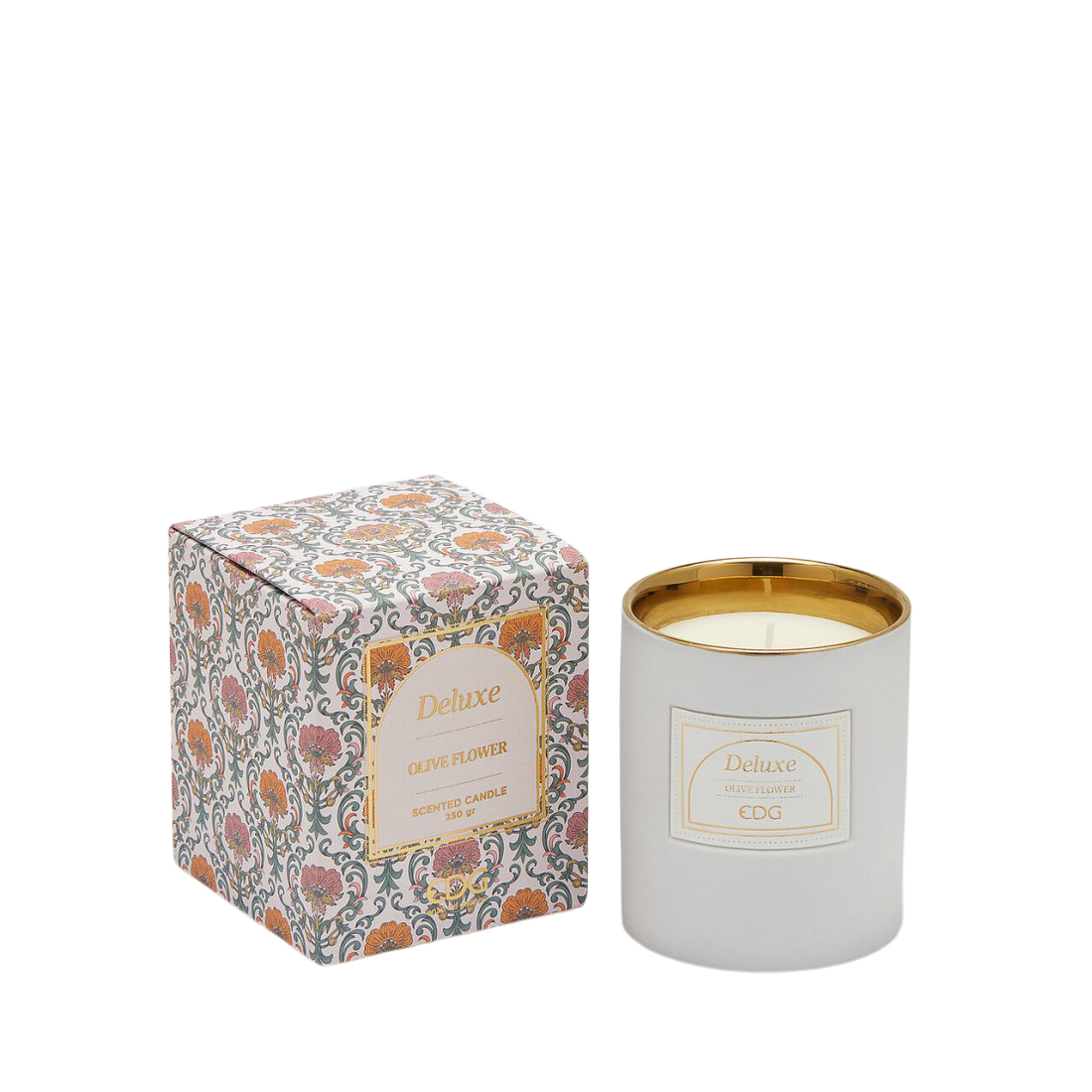 Duftkerze Deluxe Olive Flower H: 10 cm Edg