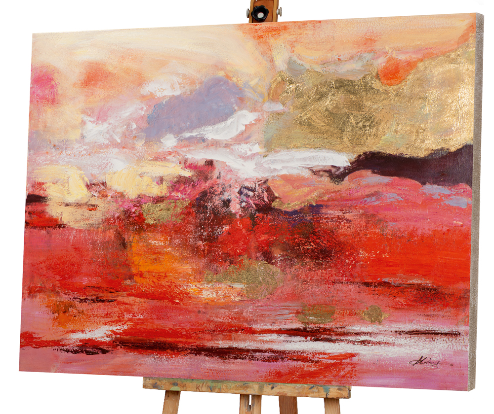 Gemälde-Komposition in Rot und Gold-image LAND