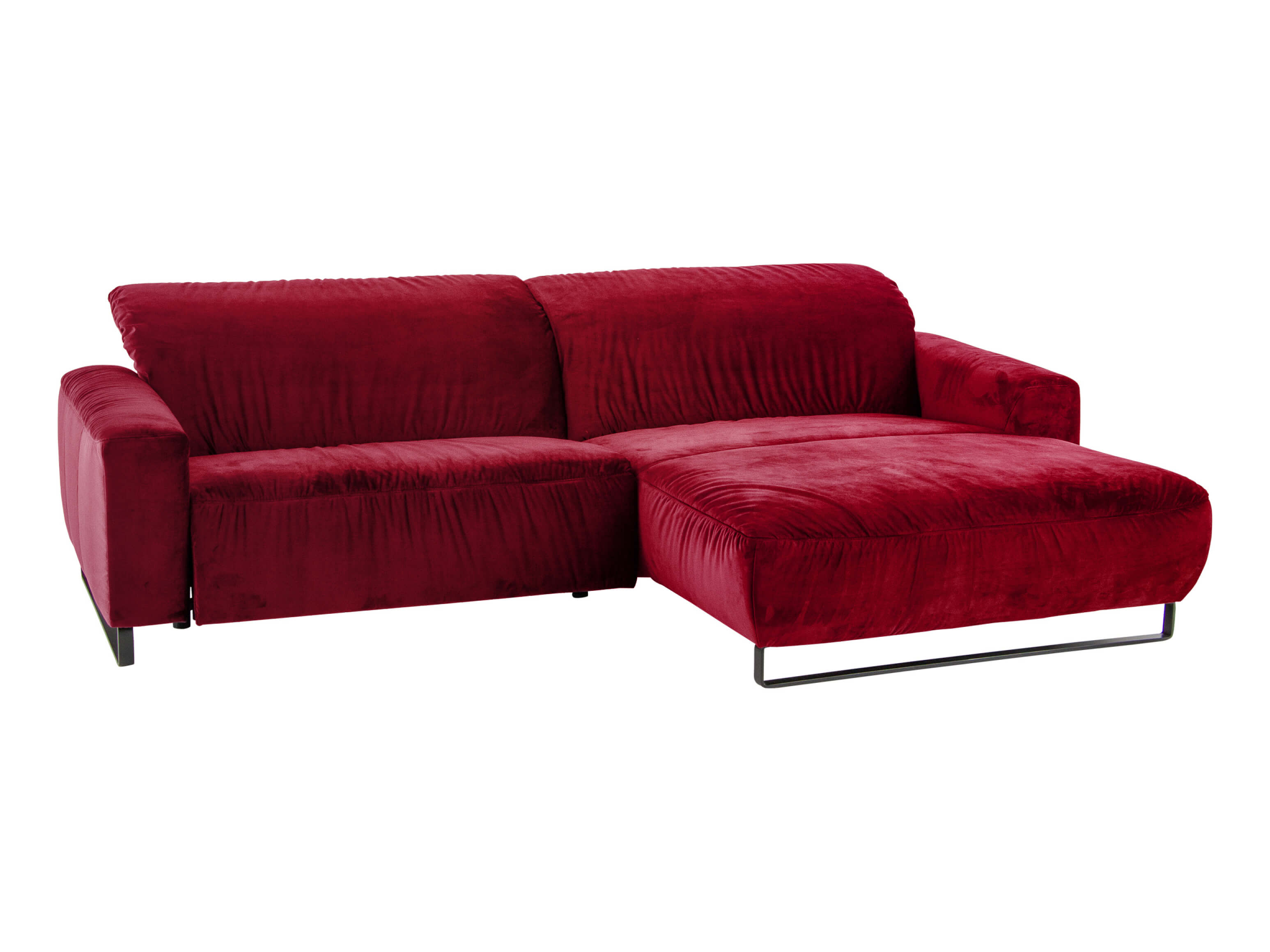 Ecksofa Eindhoven Basic Candy / Farbe: Cherry / Material: Leder Basic