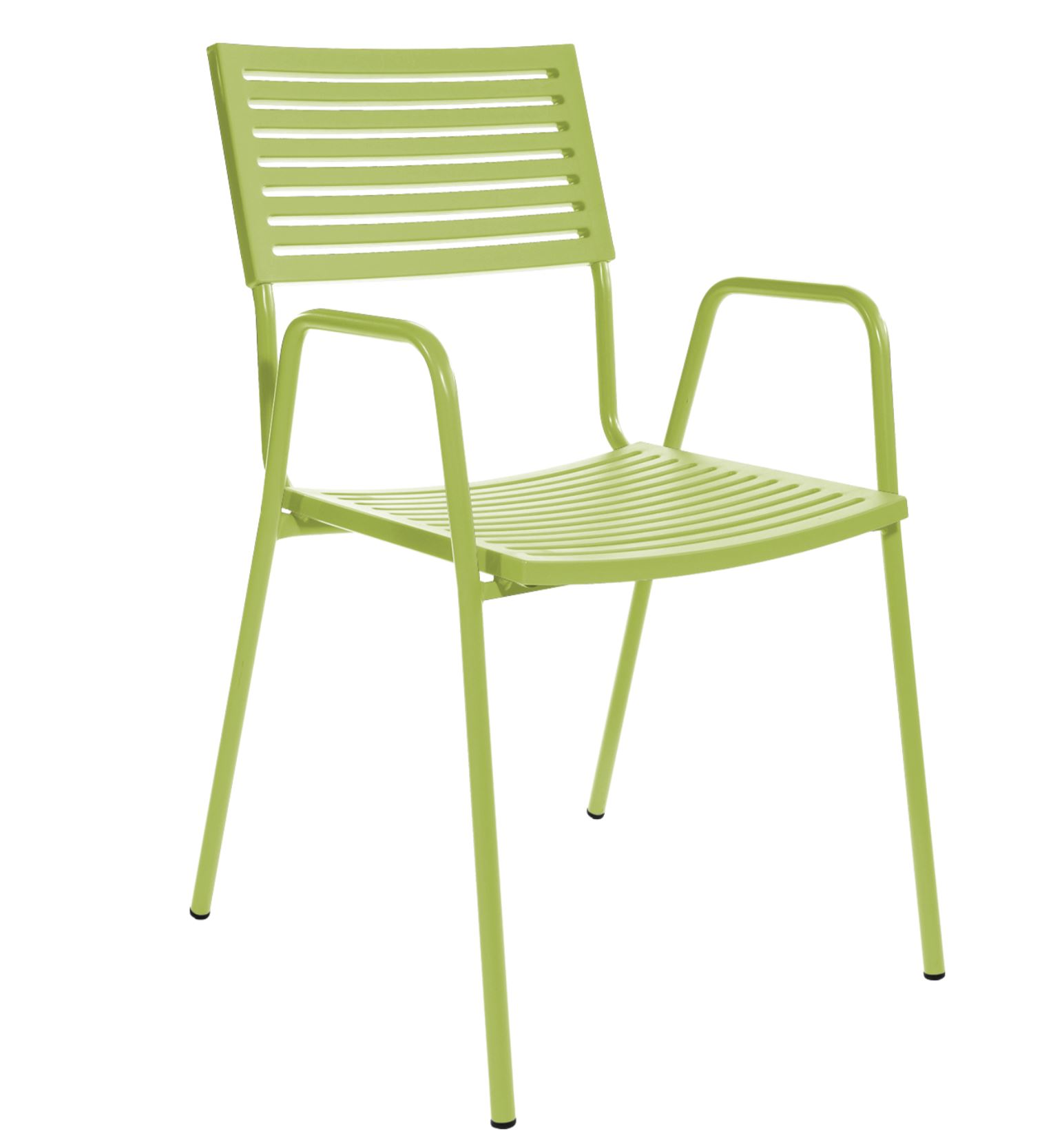 Chaise de jardin Lamello avec dossier de Schaffner / Couleur : vert clair / Dimensions : 52 x 60 cm