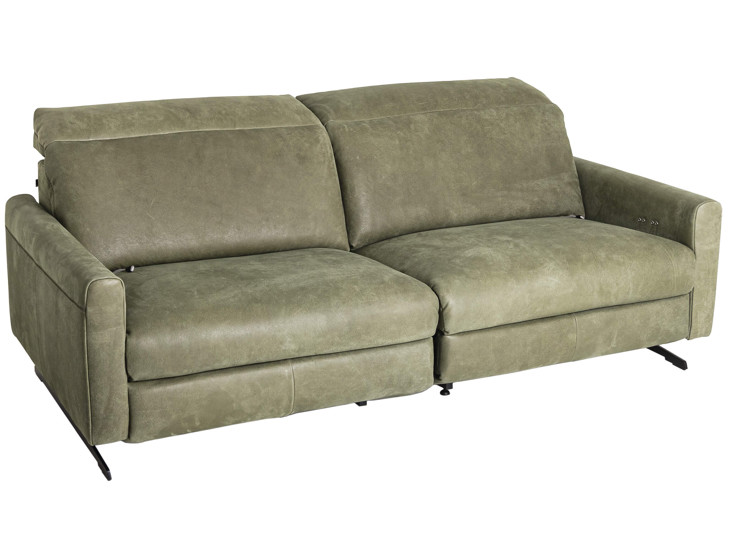 Sofa Valeria Rom / Farbe: Olive / Bezugsmaterial: Leder