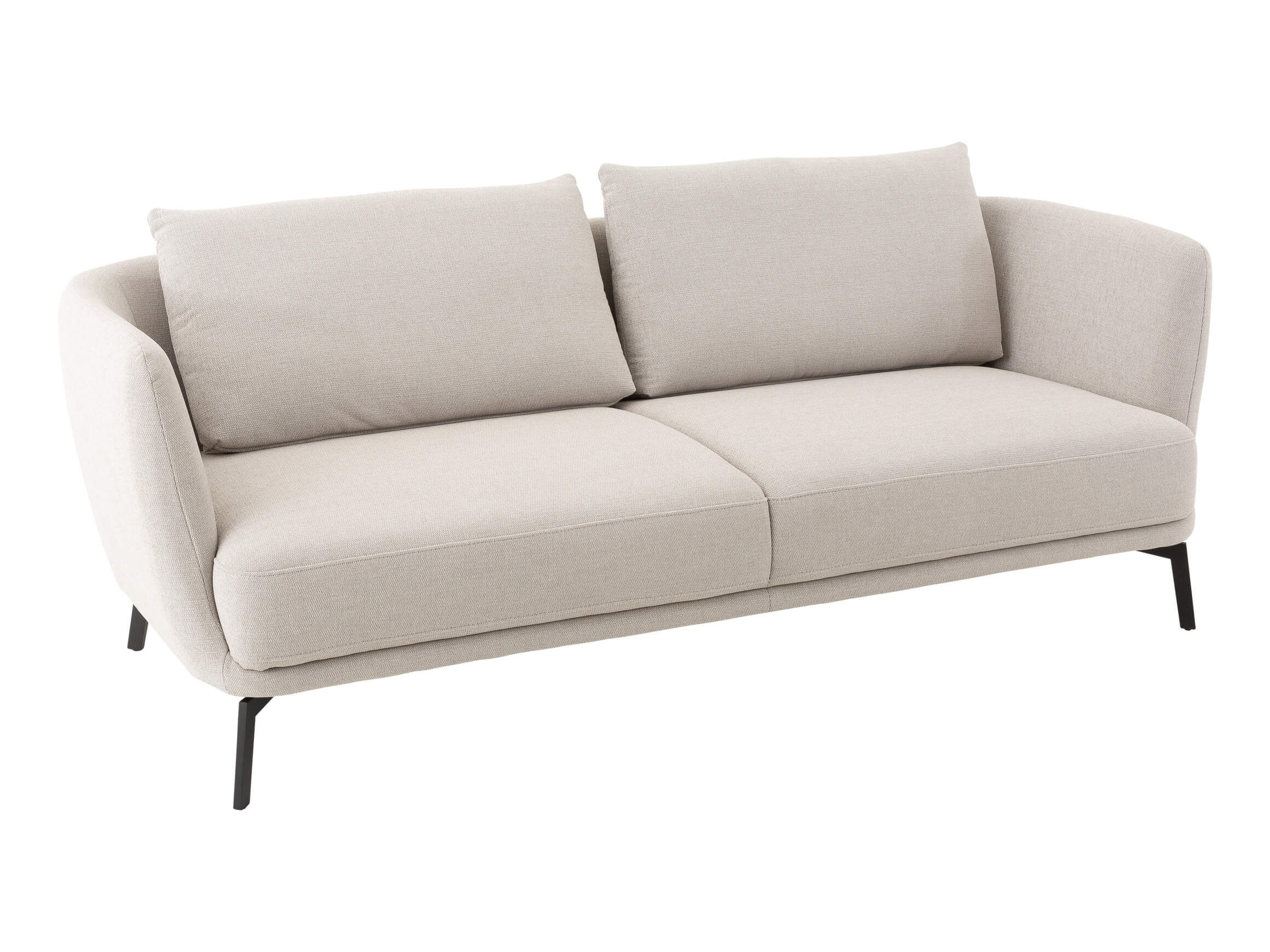 Sofa Pearl B: 210 cm Candy / Farbe: Grau / Bezugsmaterial: Stoff