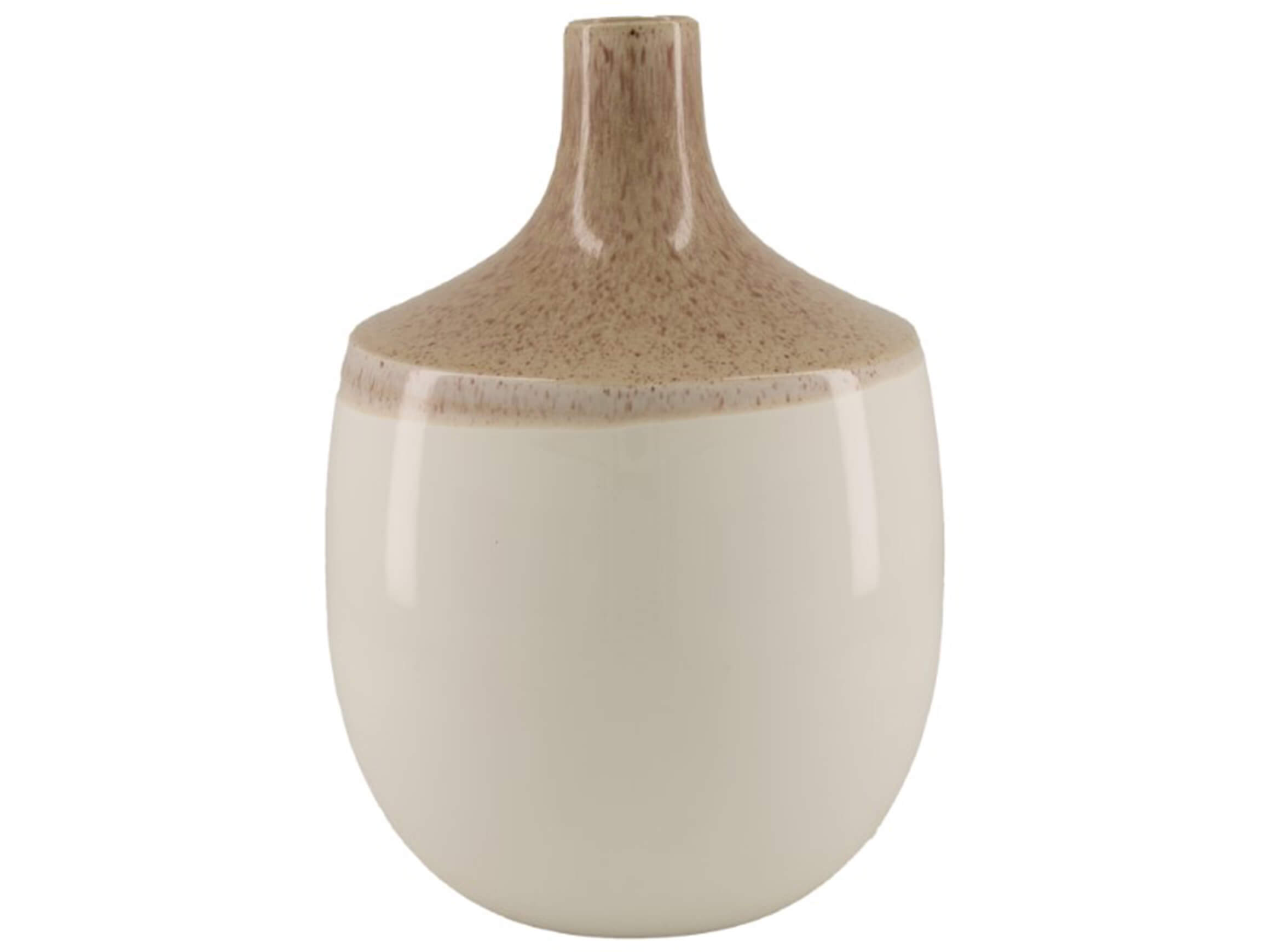Dijk Vase Keramik, Creme-Braun H: 30 cm  | Schubiger Möbel