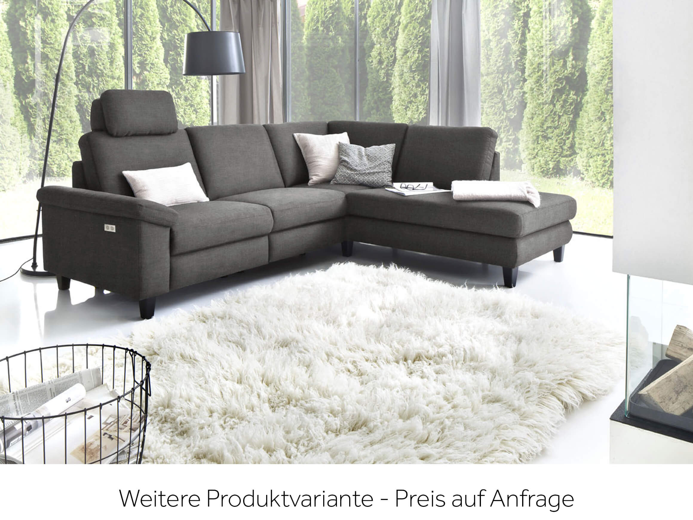 Sofa Cagliari Plus Basic Candy / Farbe: Bianco / Material: Leder Basic