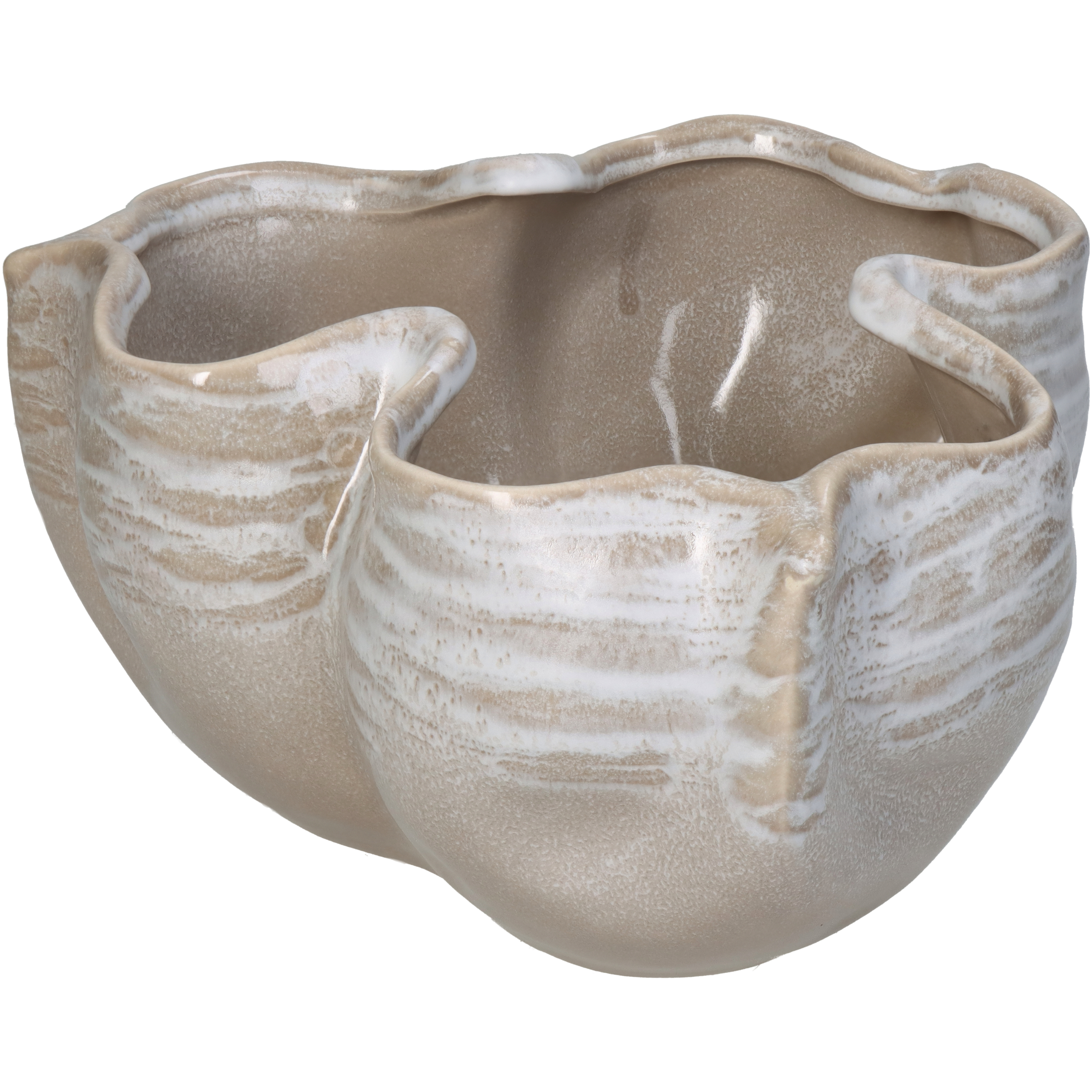 Vase Keramik, Beige H: 14 cm Kersten