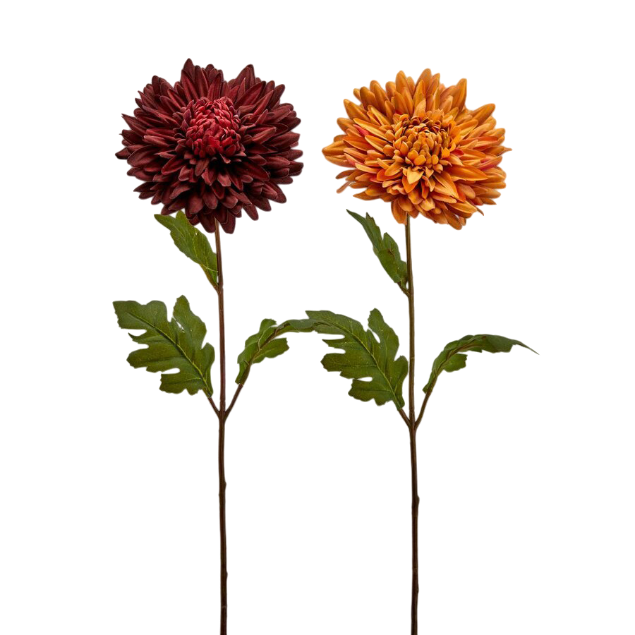 Edg Kunstblume Chrisantheme Rot-Orange H: 60 cm  | Schubiger Möbel