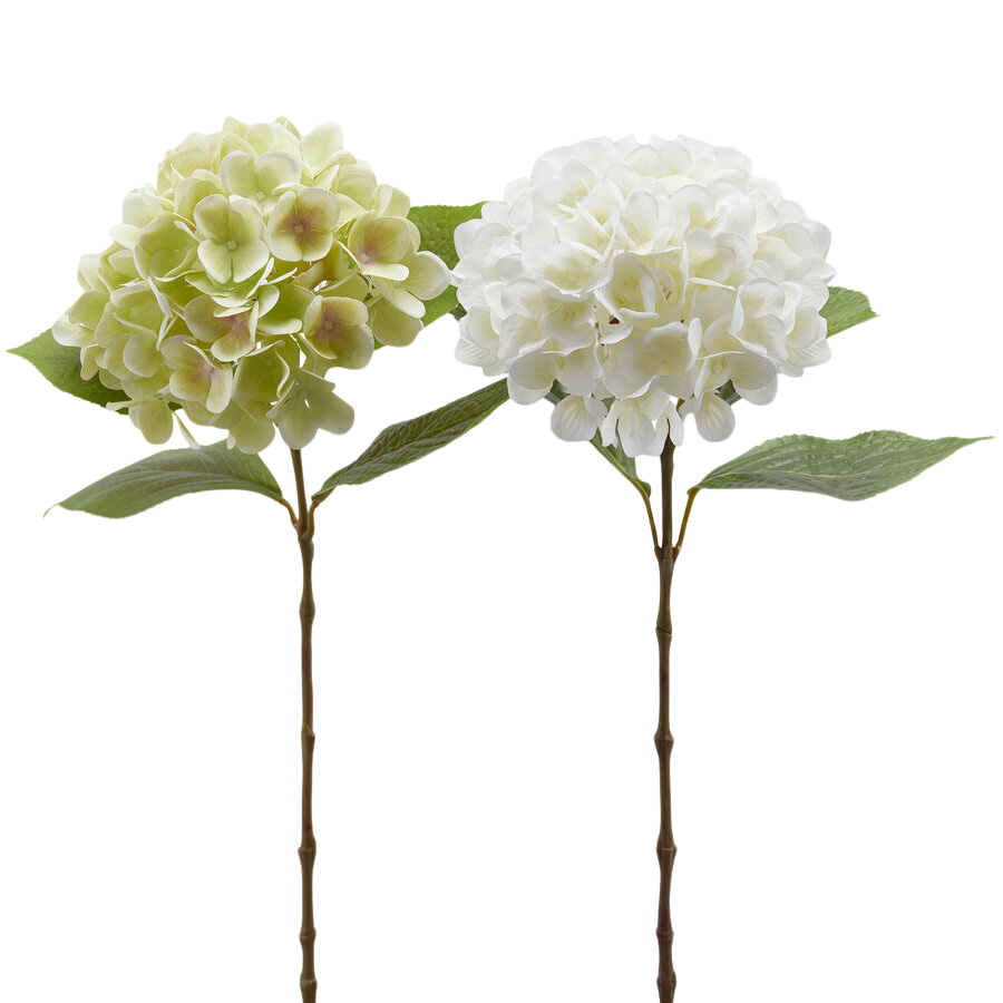 Kunstblume Hortensien Ass. Weiss, Grün H: 60 cm Edg