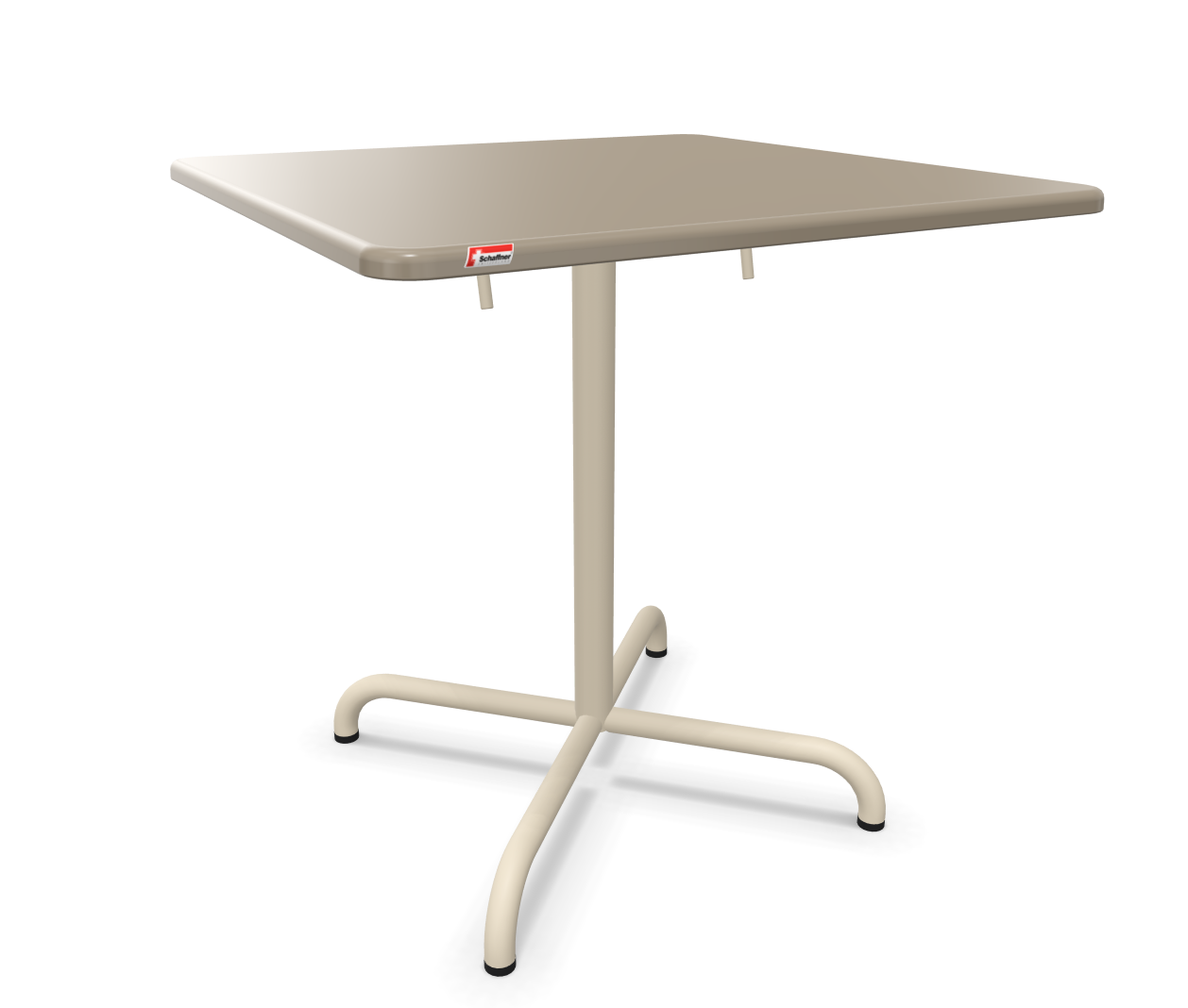Table Davos Carré de Schaffner / Couleur : Champagne / Dimensions : 70 x 70 cm