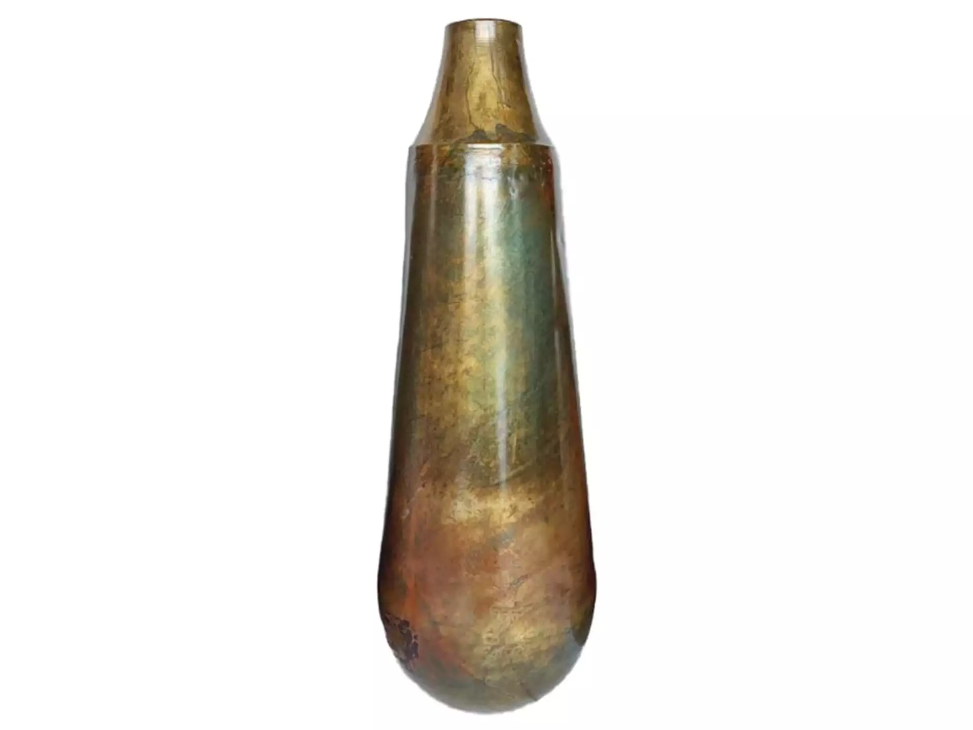 Vase Metall, Antik-Goldgrün H: 58 cm Dijk
