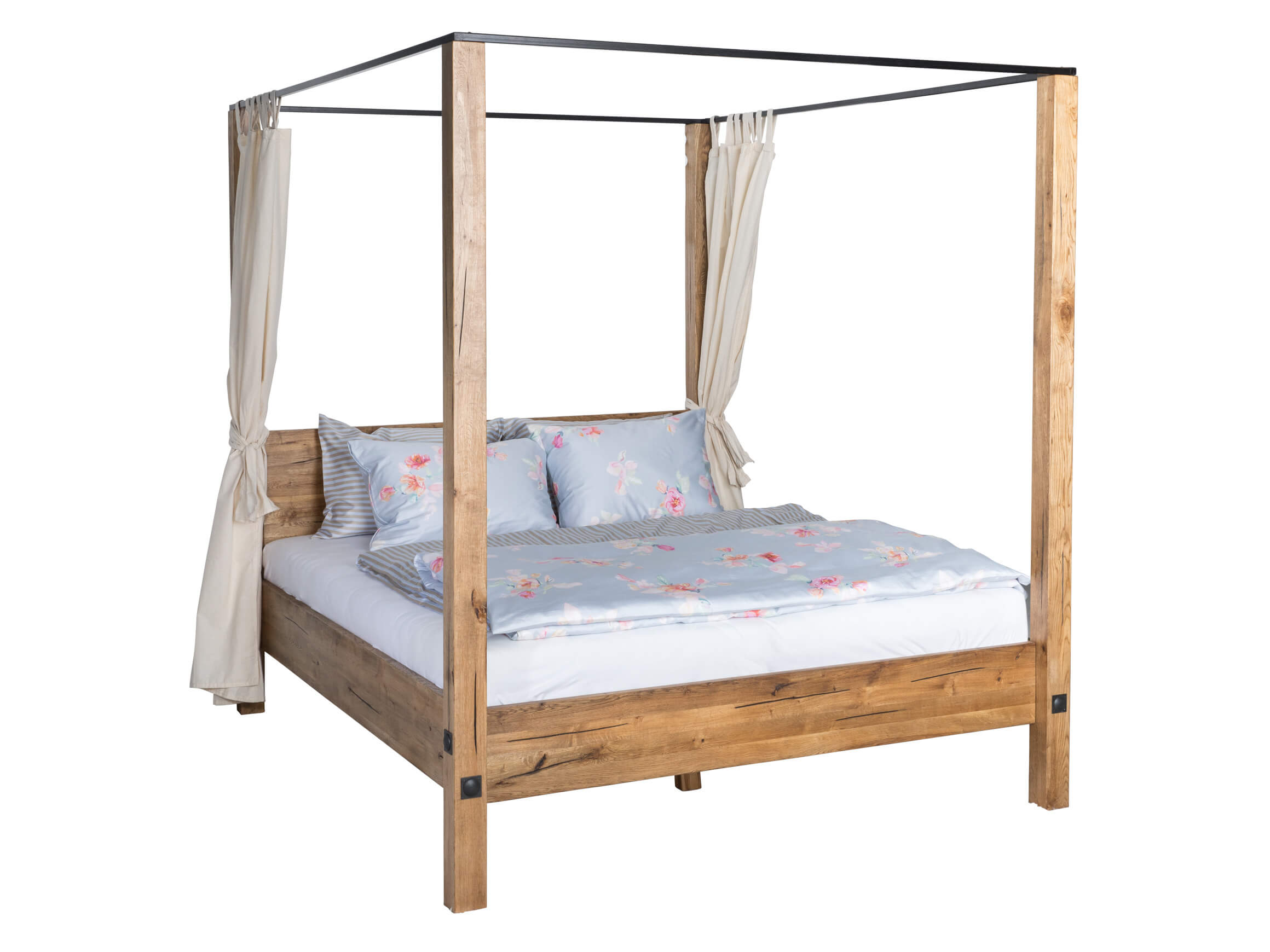 Himmelbett Porto Alegre, Sumpfeiche, Inkl. Vorhang,