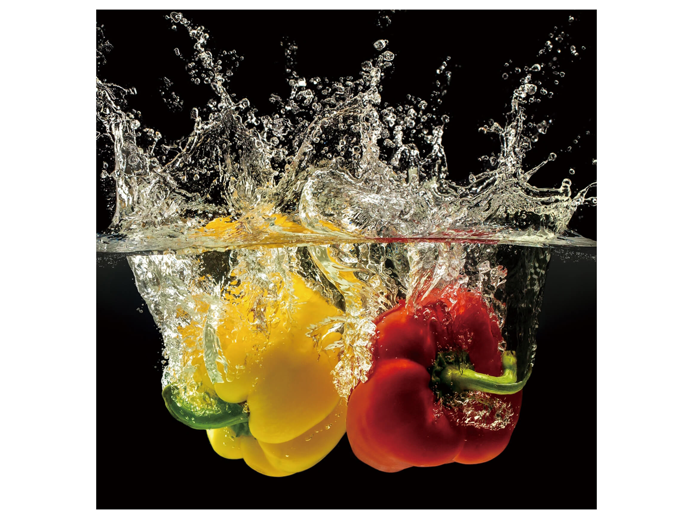 Digitaldruck auf Glas Splash Paprika image LAND