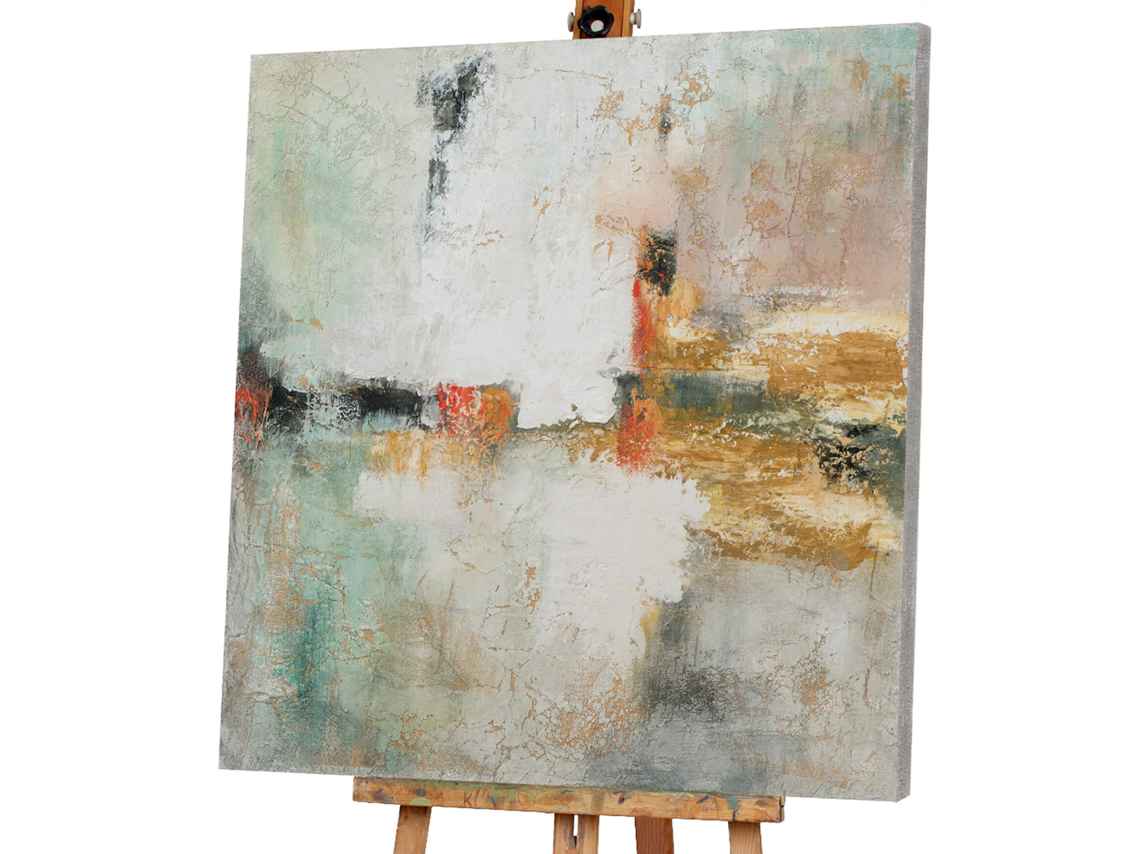 Bild Farbkomposition in Weiss und Jadegrün 4 image LAND