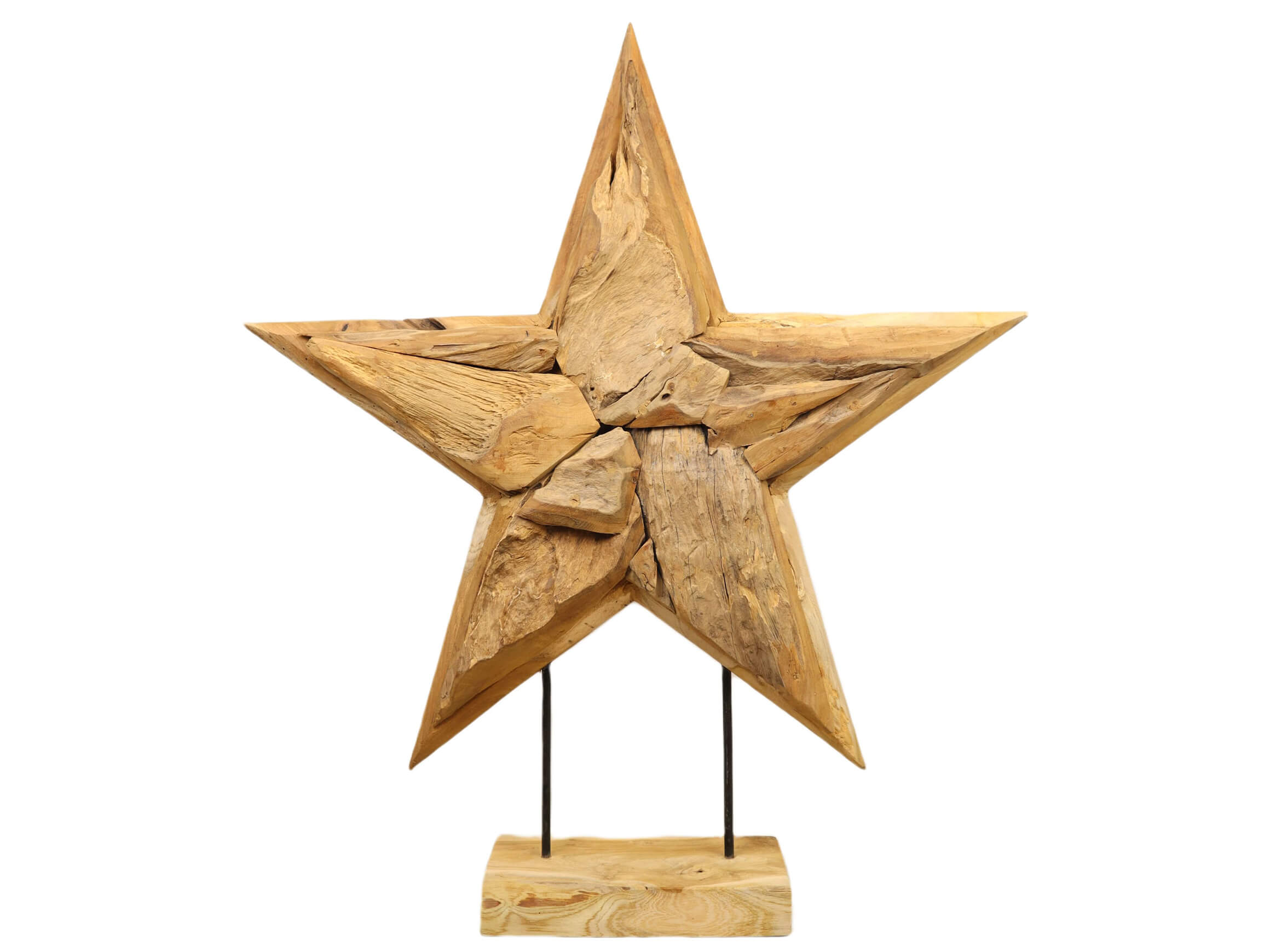 Decofinder Stern Holz Natur H: 68 cm  | Schubiger Möbel