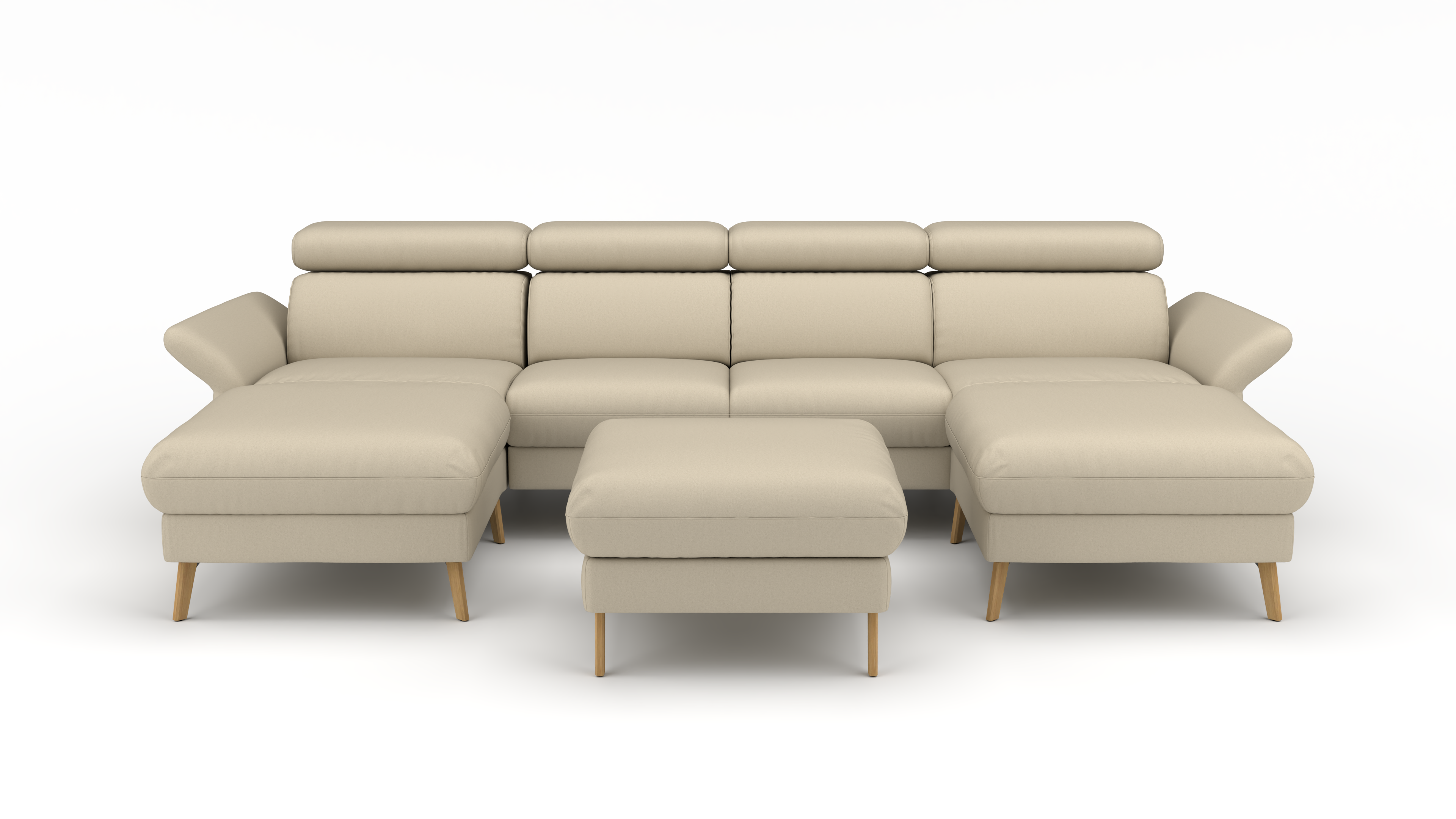 Wohnlandschaft #2 Mars UrbanDesign / Farbe: Beige / Bezugsmaterial: Stoff