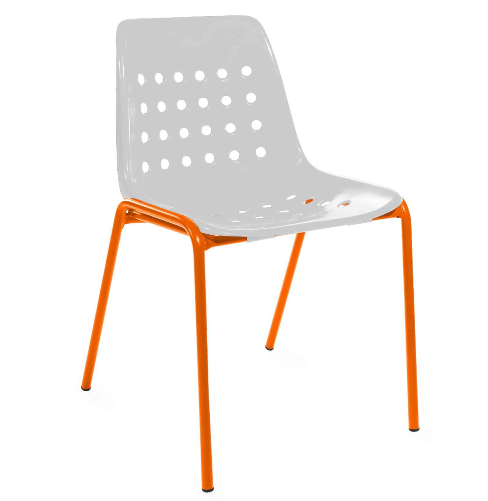 Schalen-Stuhl Bermuda von Schaffner / Farbe: Weiss / Grösse: 49 x 52 cm
