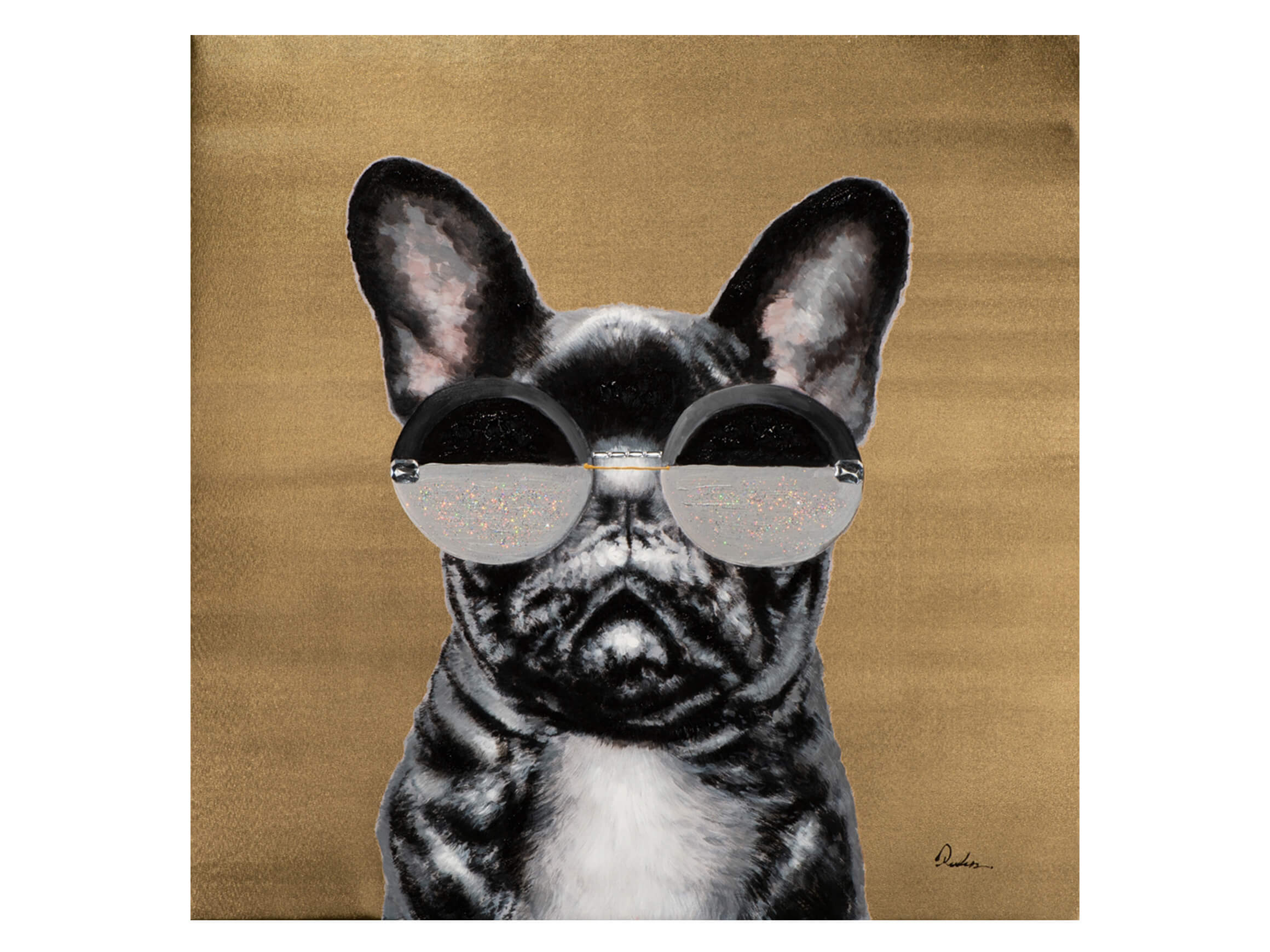 Bild Cool Dog image LAND / Grösse: 80 x 80 cm