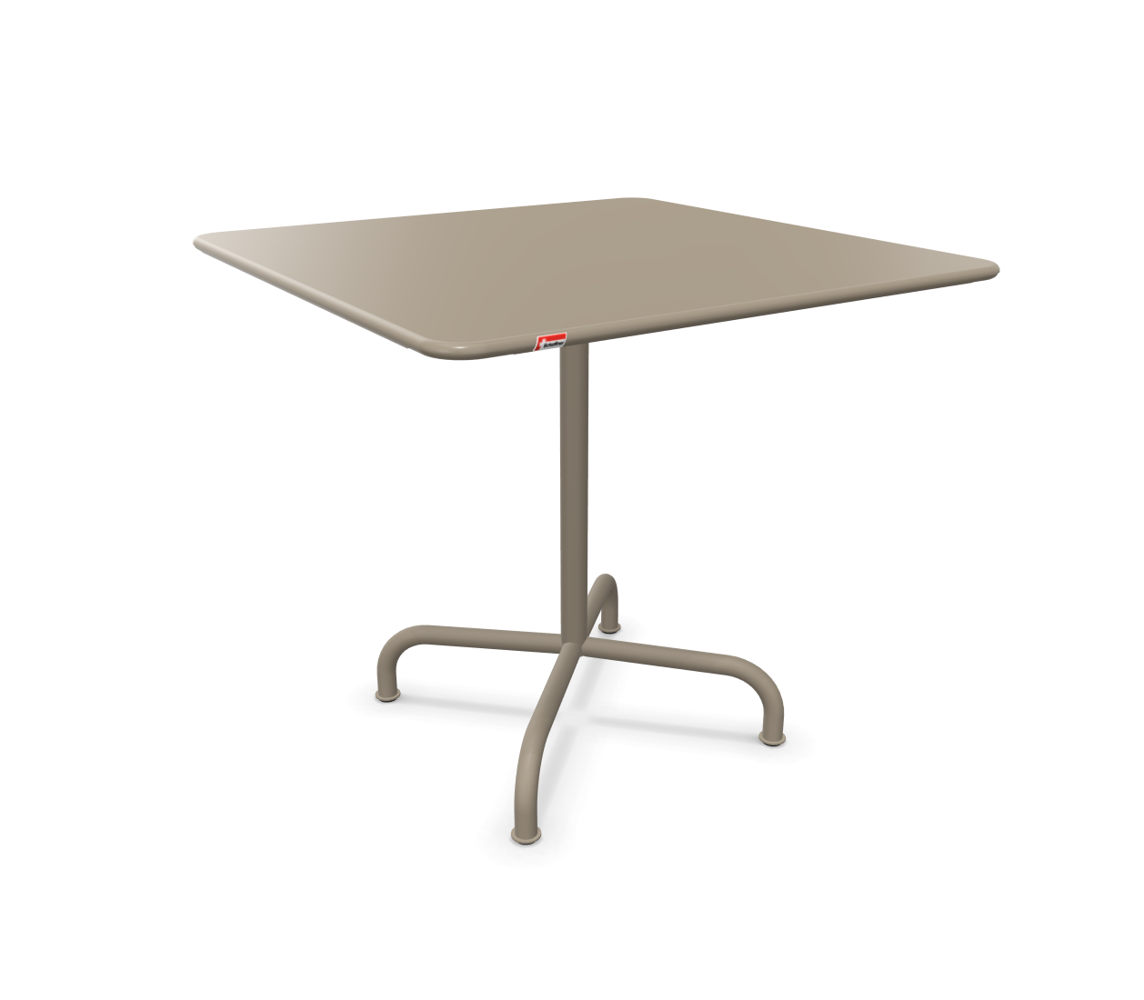 Metall-Tisch Rigi Quadratisch von Schaffner / Farbe: Champagner / Grösse: 80 x 80 cm