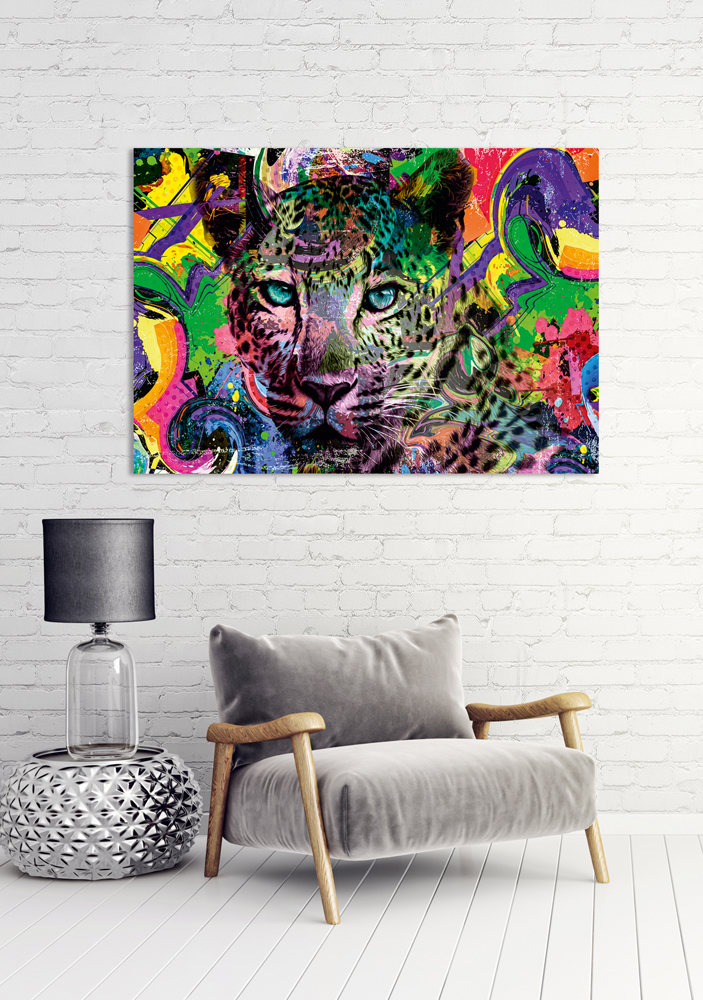 Alubild-Pop Art Leopard-image LAND