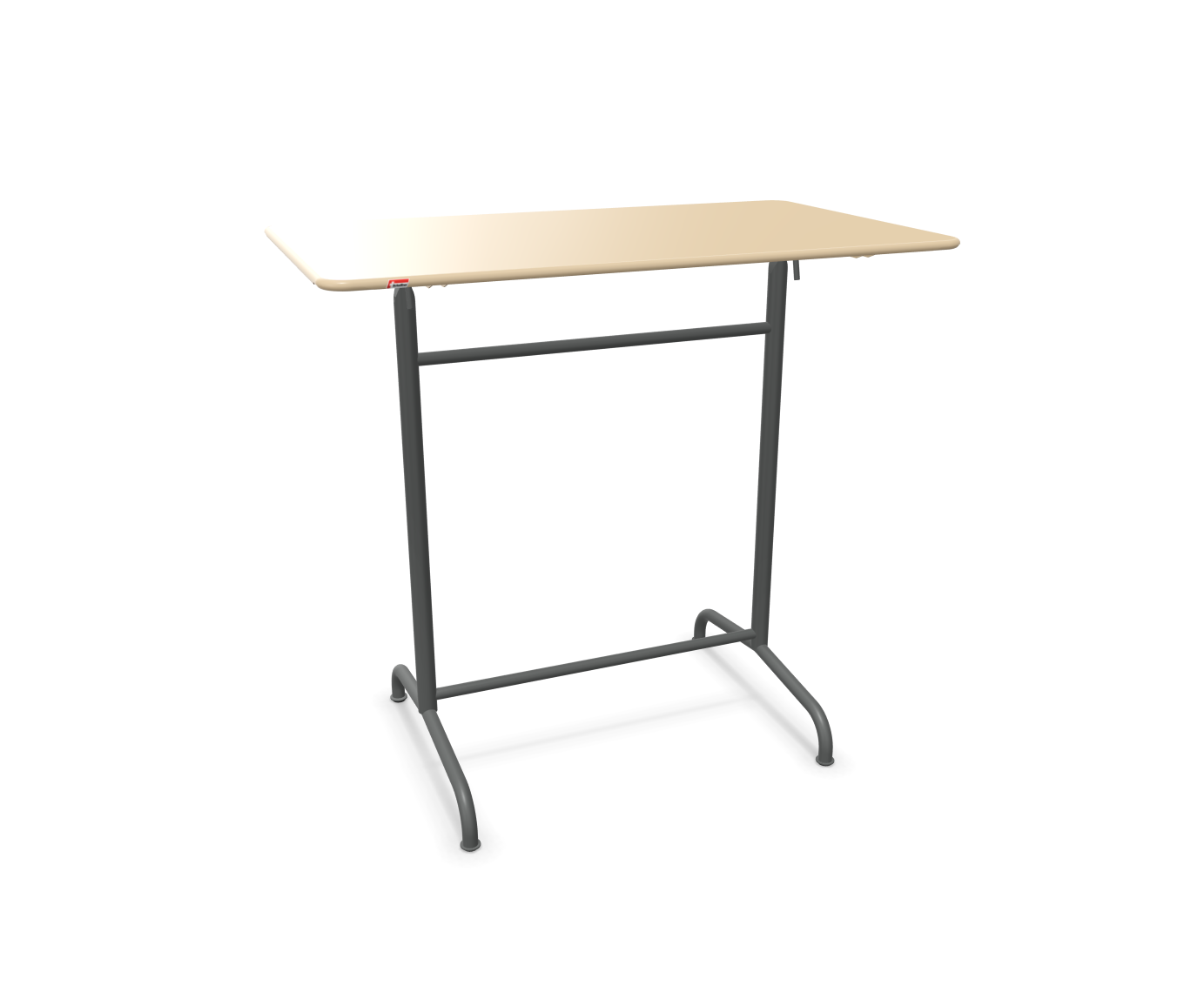Metall-Stehtisch Rigi von Schaffner / Farbe: Pastellbraun / Grösse: 120 x 70 cm