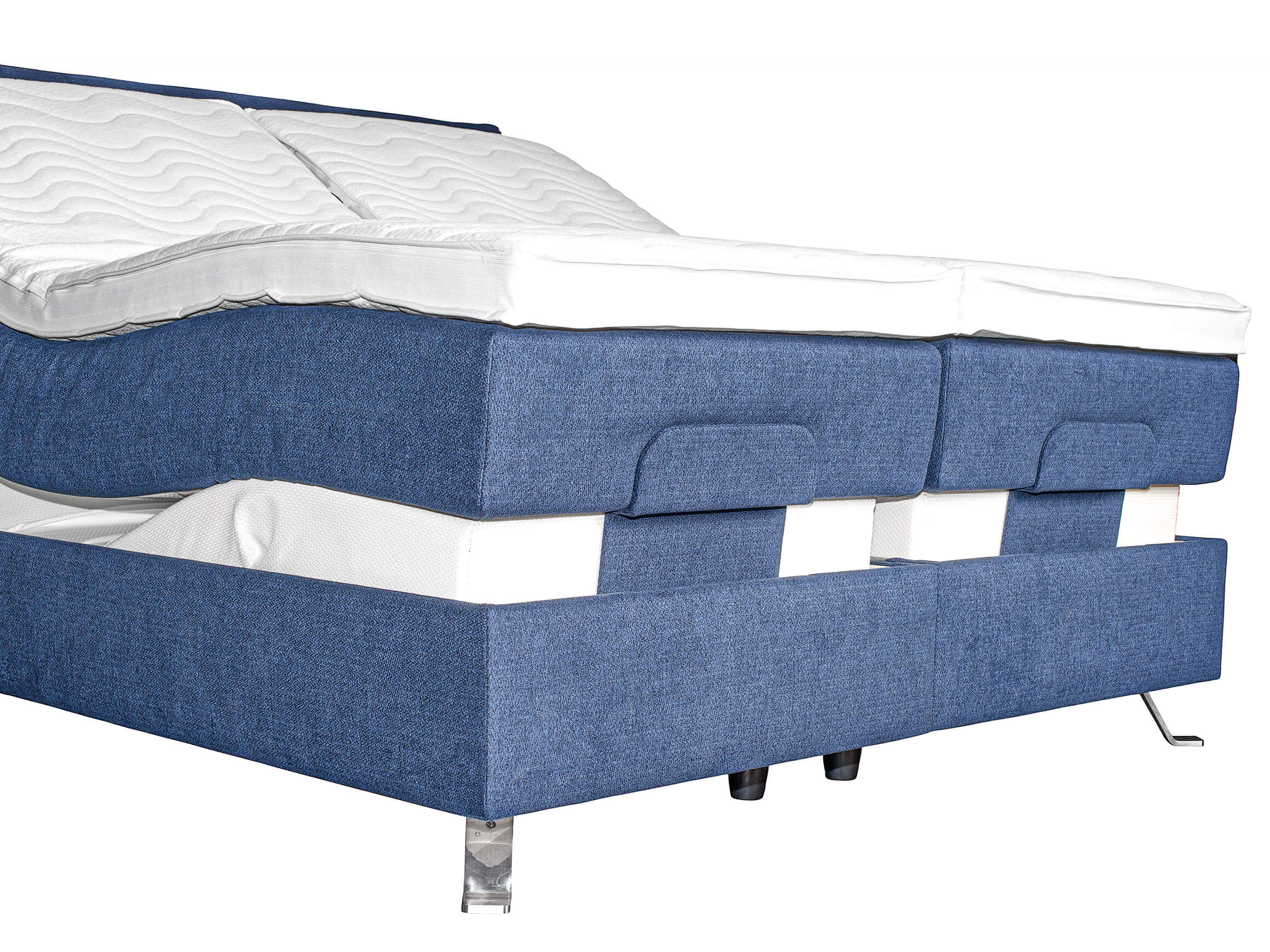 Boxspringbett Versailles Relax Ada AT / Farbe: Dunkelblau