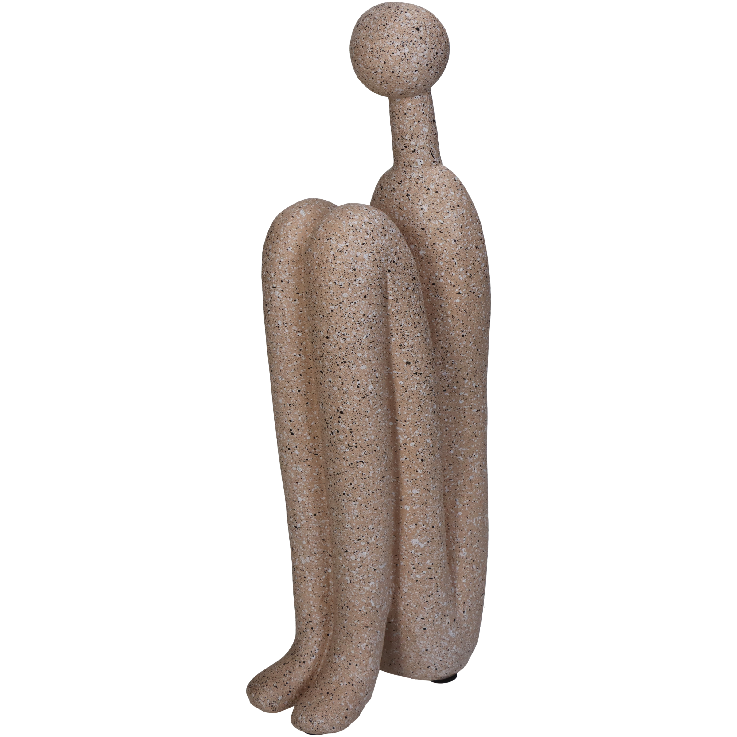 Figur Mensch Sitzend, Beige H: 27 cm Kersten