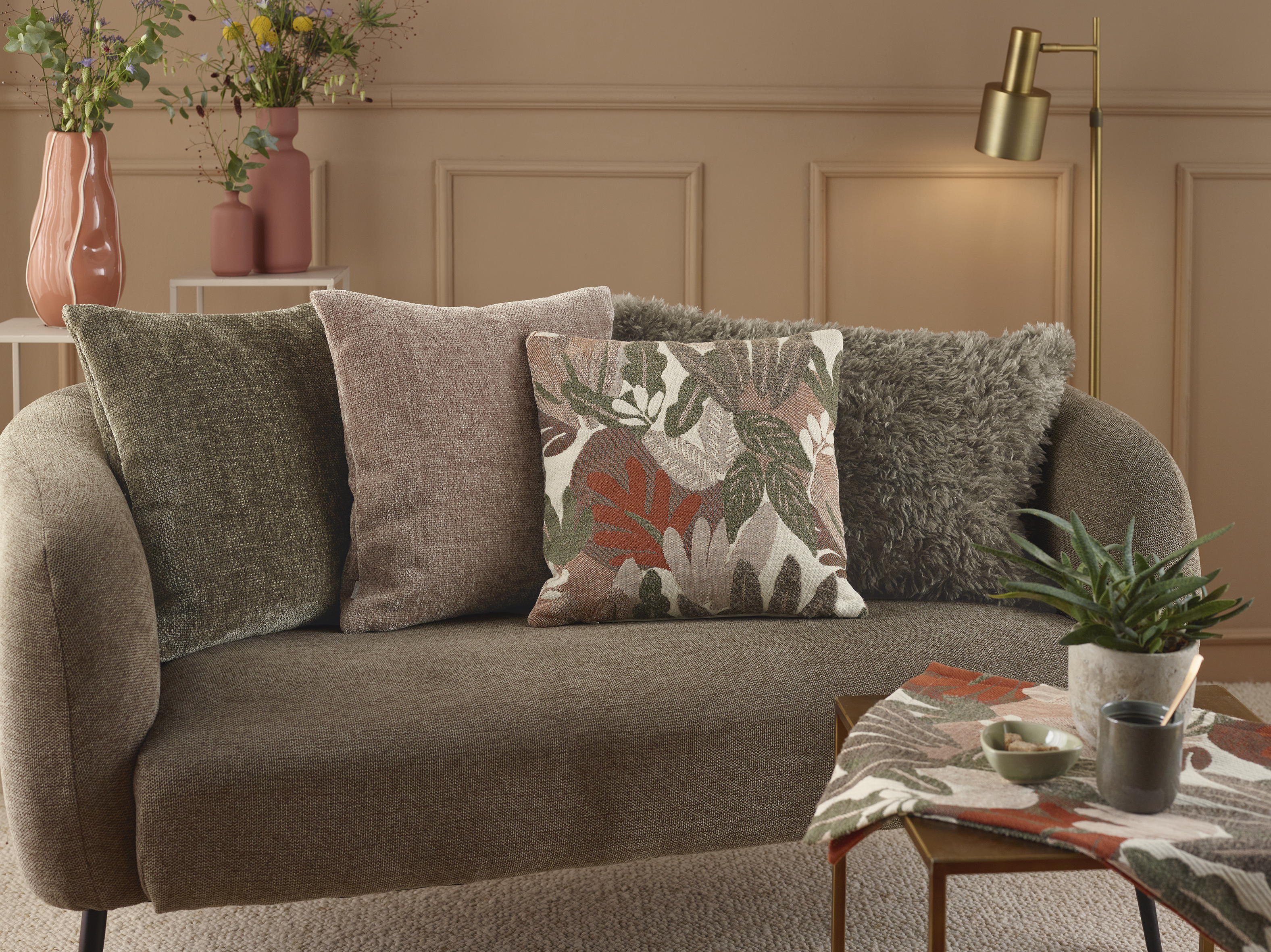 Kissenhülle Nobile Khaki 45x45 cm Sander AG