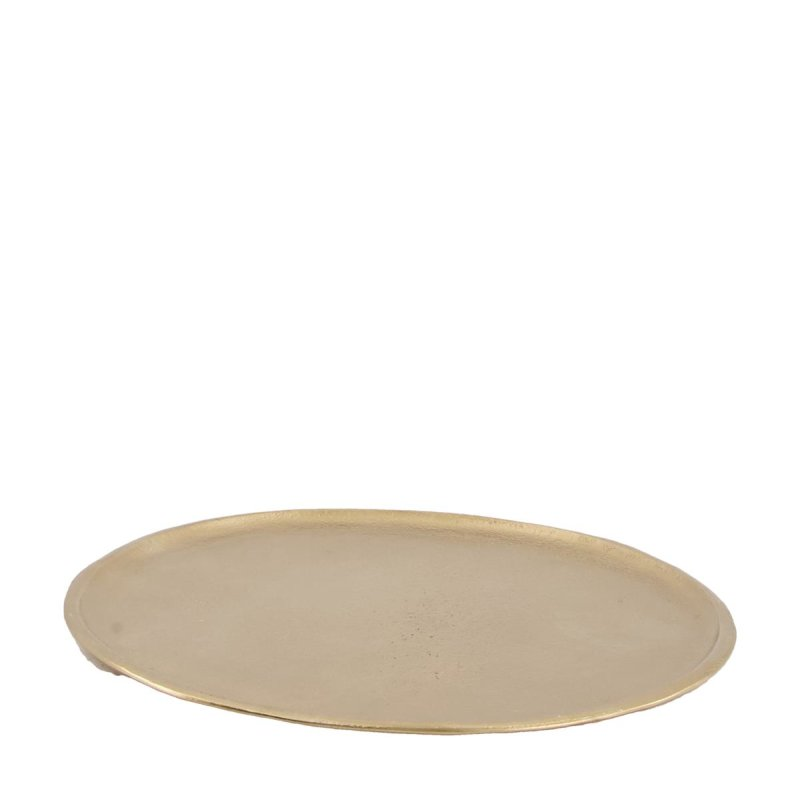 Teller Aluminium Gold D: 30 cm Decofinder / Farbe: