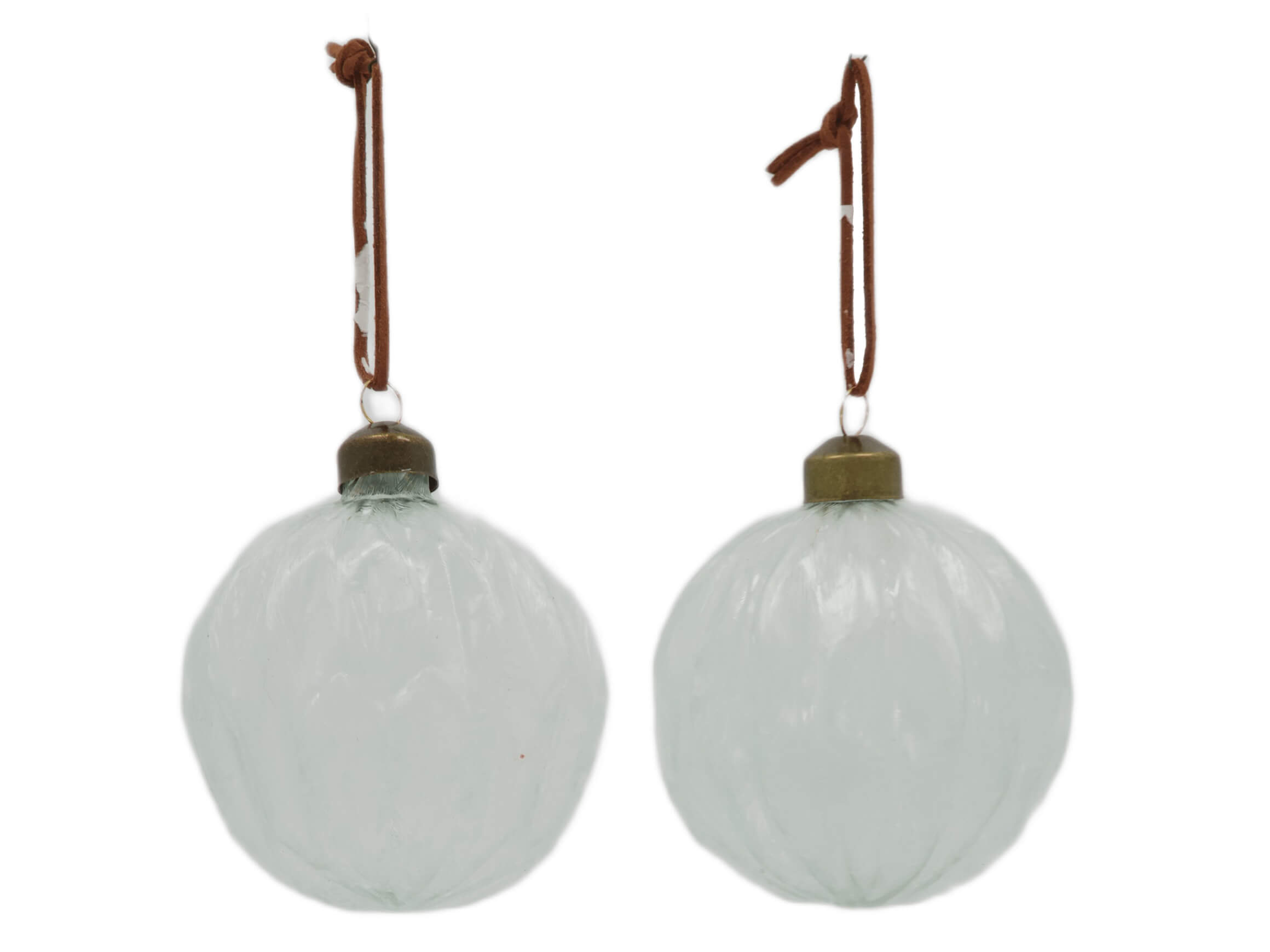 Decofinder Kugel Glas Weiss H: 8 cm  | Schubiger Möbel