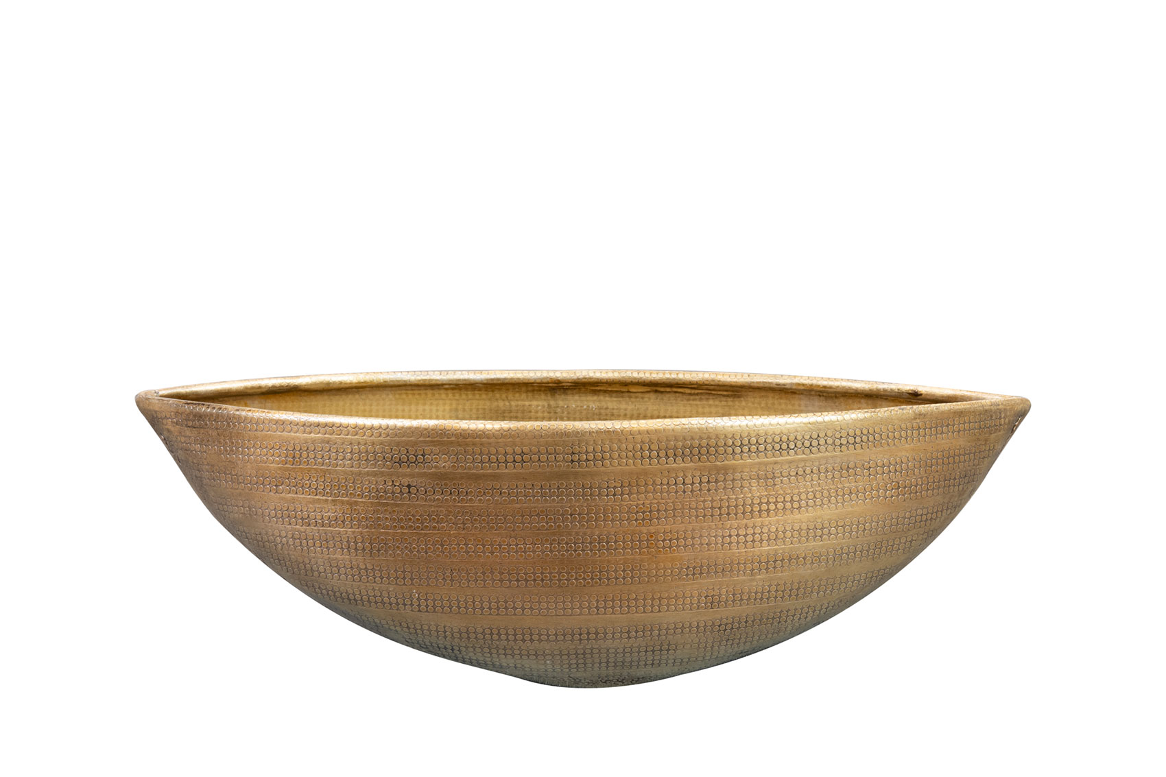 Pflanzengefäss Rowen, Schifftopf, Gold B: 36 cm Decofinder