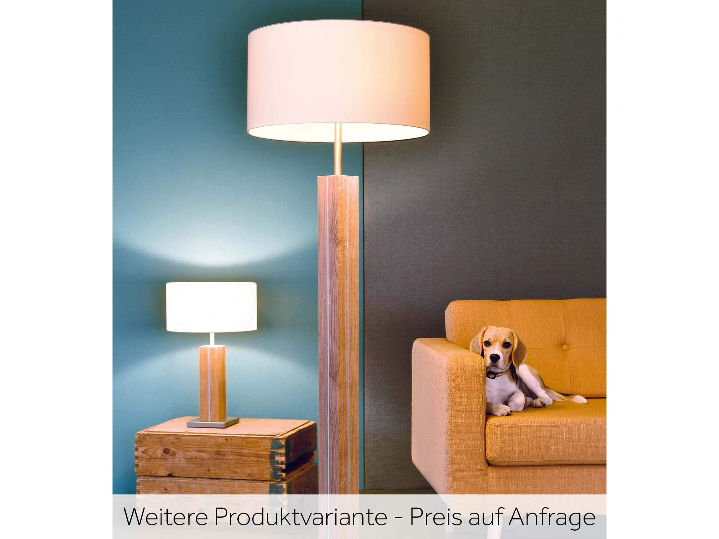 Hockerlampe Delta Eiche