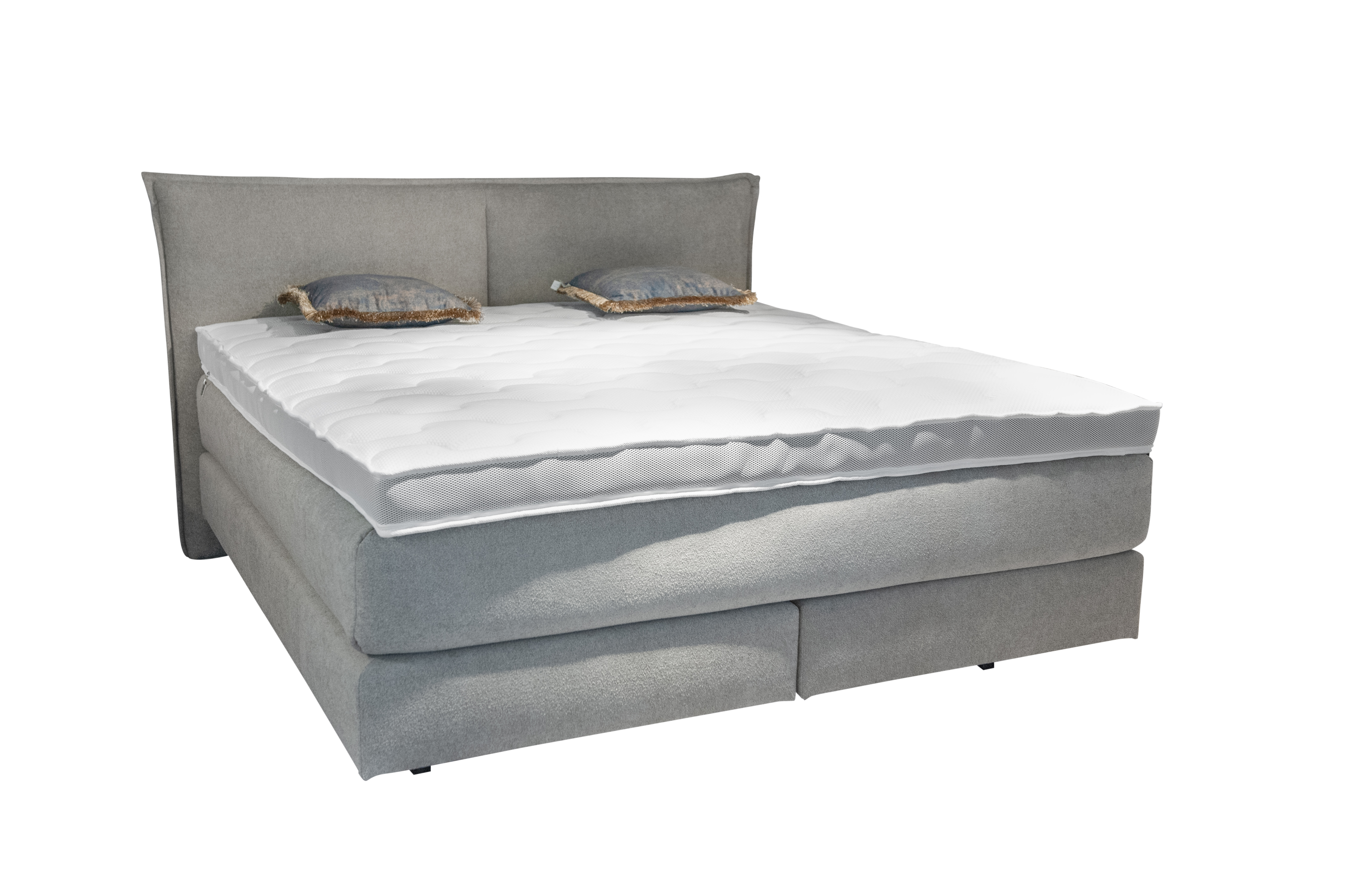Lit Boxspring Fremont Gris Beige Femira