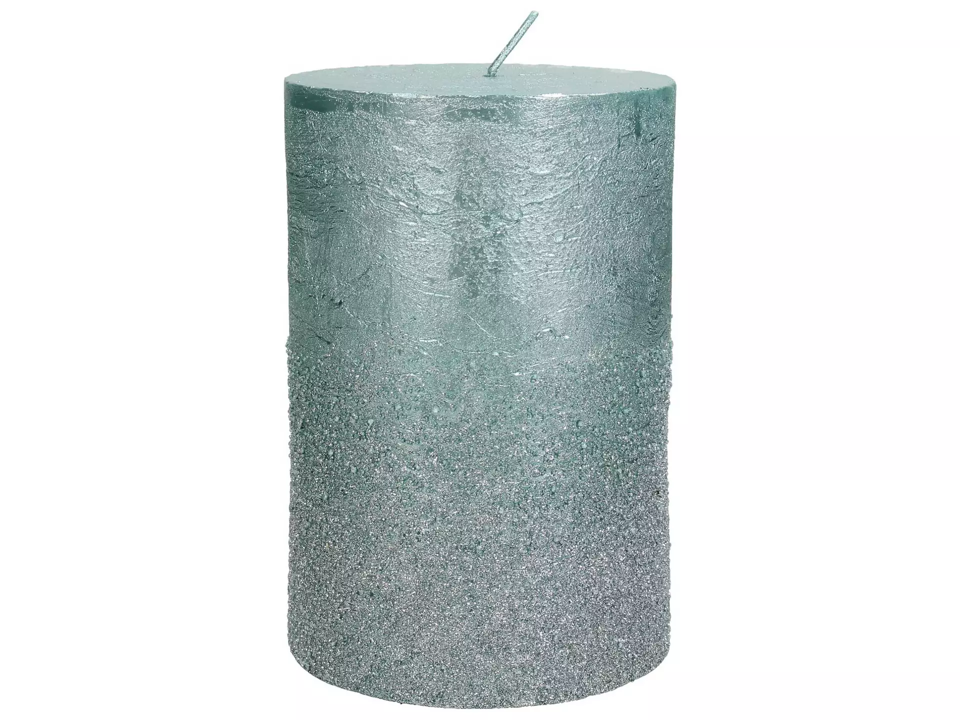 Kerze Iceblue mit Glitter T: 15 cm Kersten