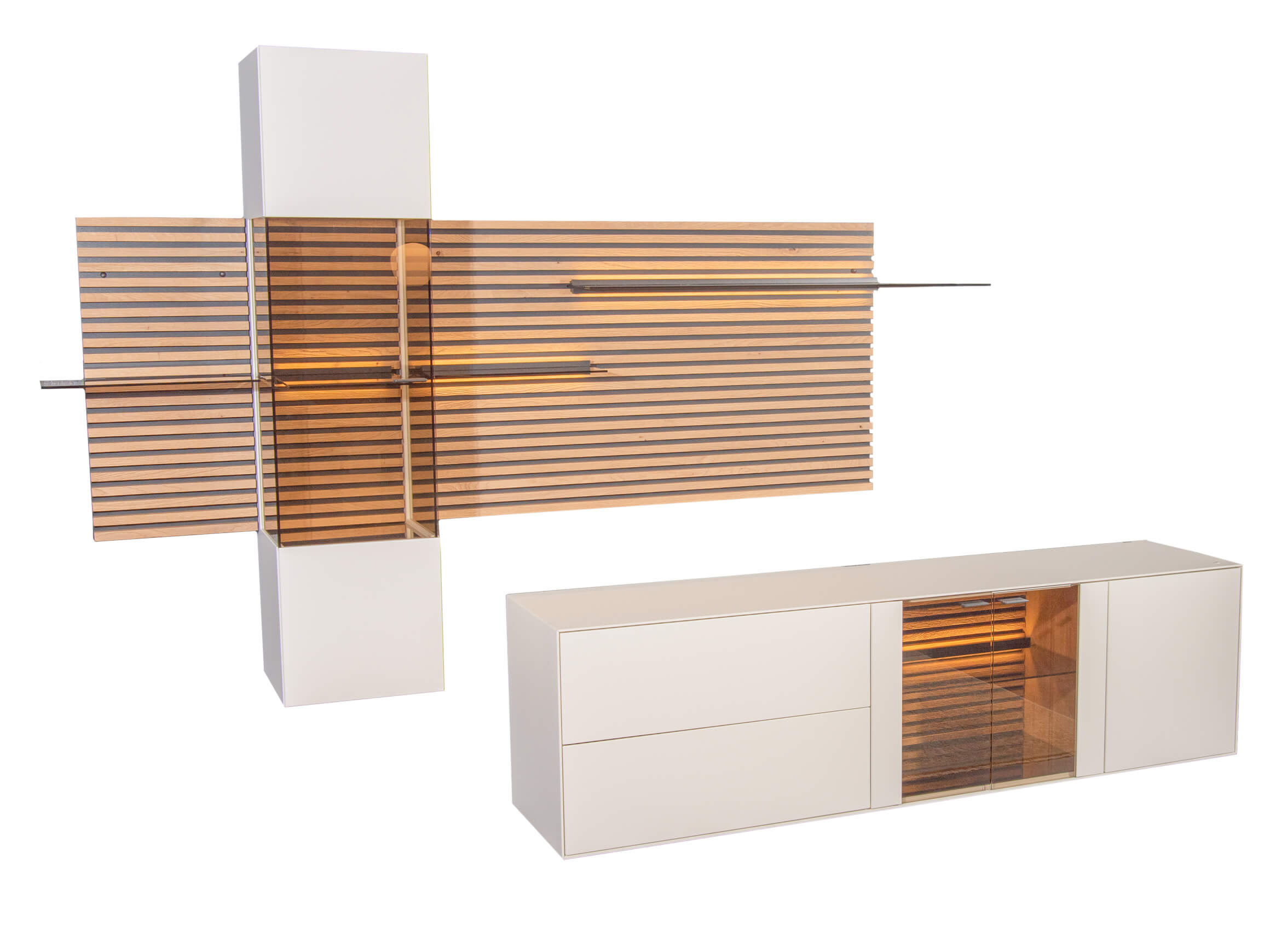 Lamellenpaneel Yonna Hartmann / Farbe: Holzfarbig