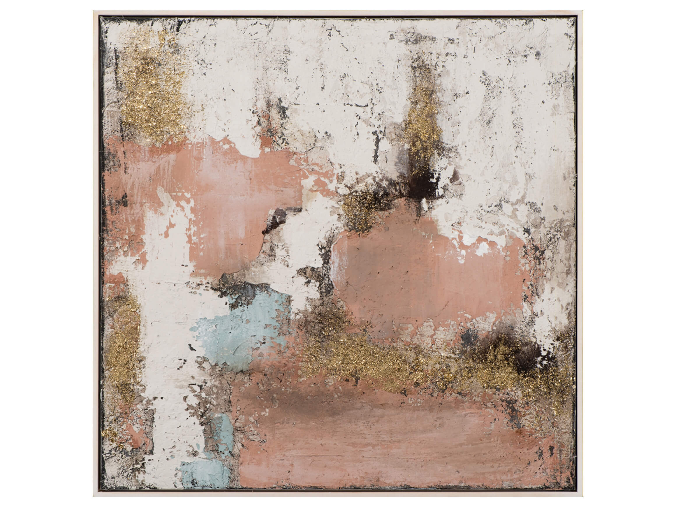 image LAND Bild Abstrakt mit Gold und Rosa Gelb | Schubiger Möbel