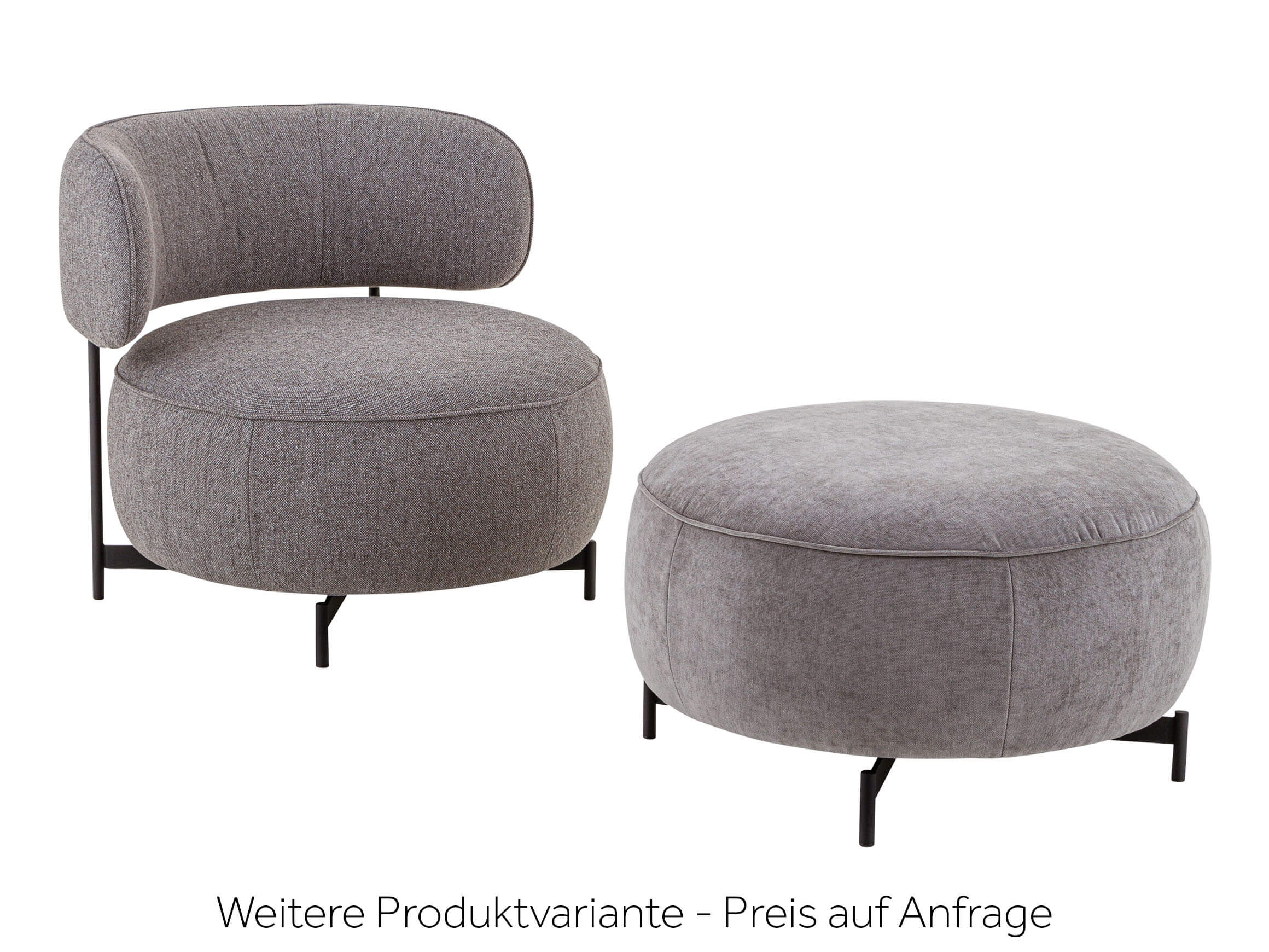 Sessel 8170 Drehbar D: 88 cm Himolla/ Farbe: Delfin / Material: Stoff / Durchmesser: 88 cm