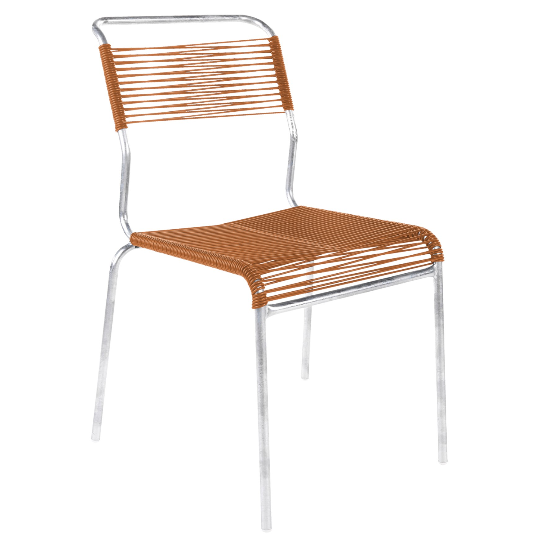 Spaghetti-Stuhl Säntis Feuerverzinkt von Schaffner / Farbe: Terracotta / Grösse: 44 x 61 cm