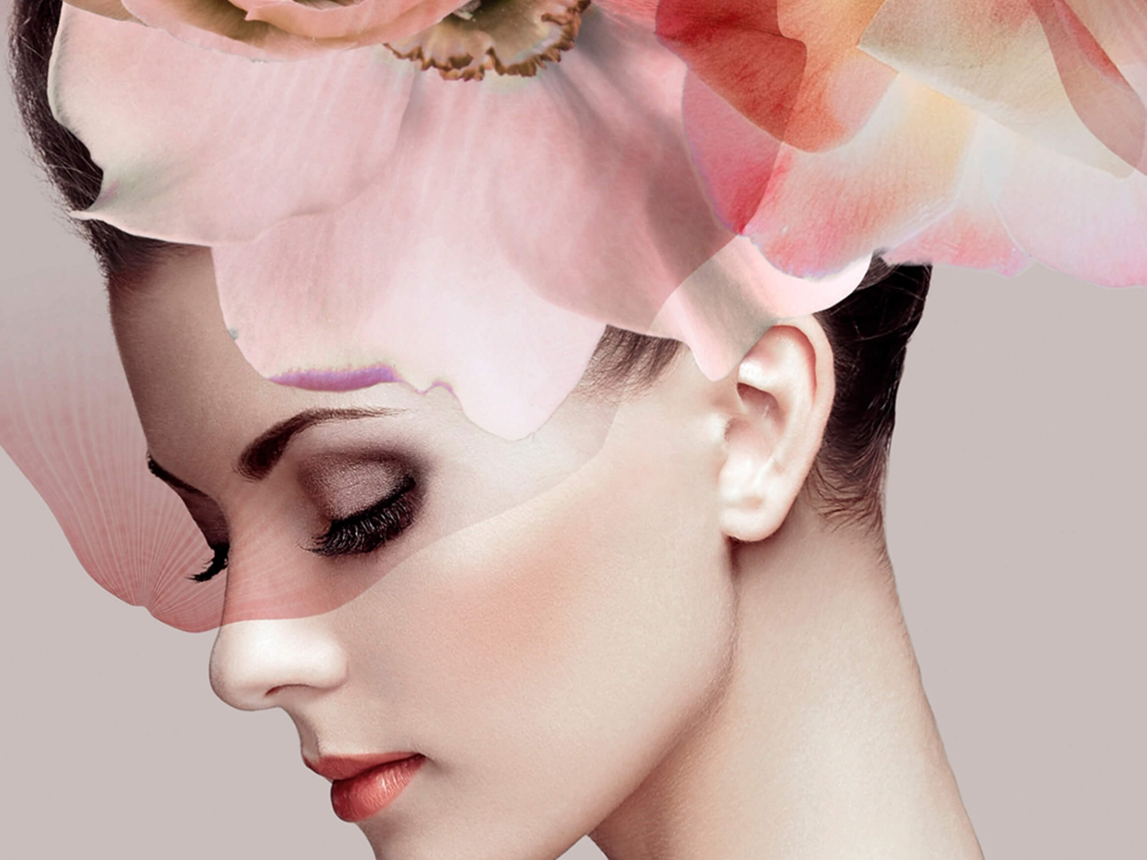 Digitaldruck auf Glas Schönheit mit Fantasiehut image LAND