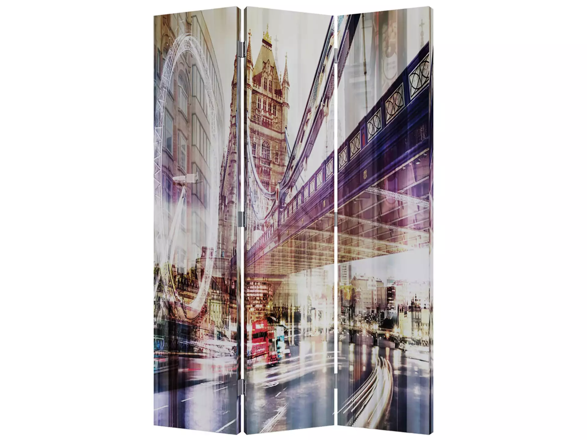 Paravent London Collage Wendemotiv image LAND / Grösse: 180 x 120 cm