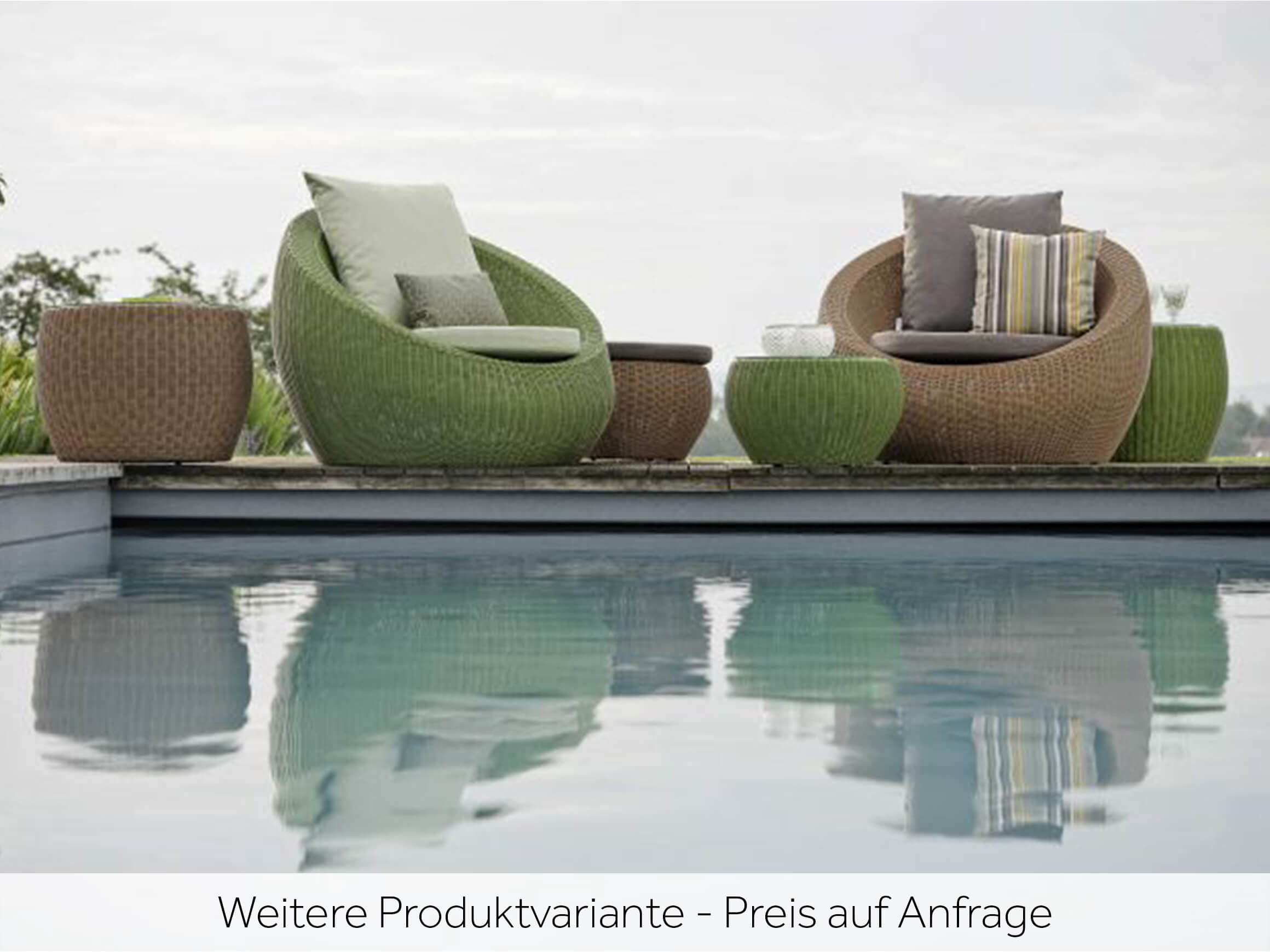 Gartensessel Anny Angelique von Stern Grün, Polyacryl, Geflecht, b 110 cm t