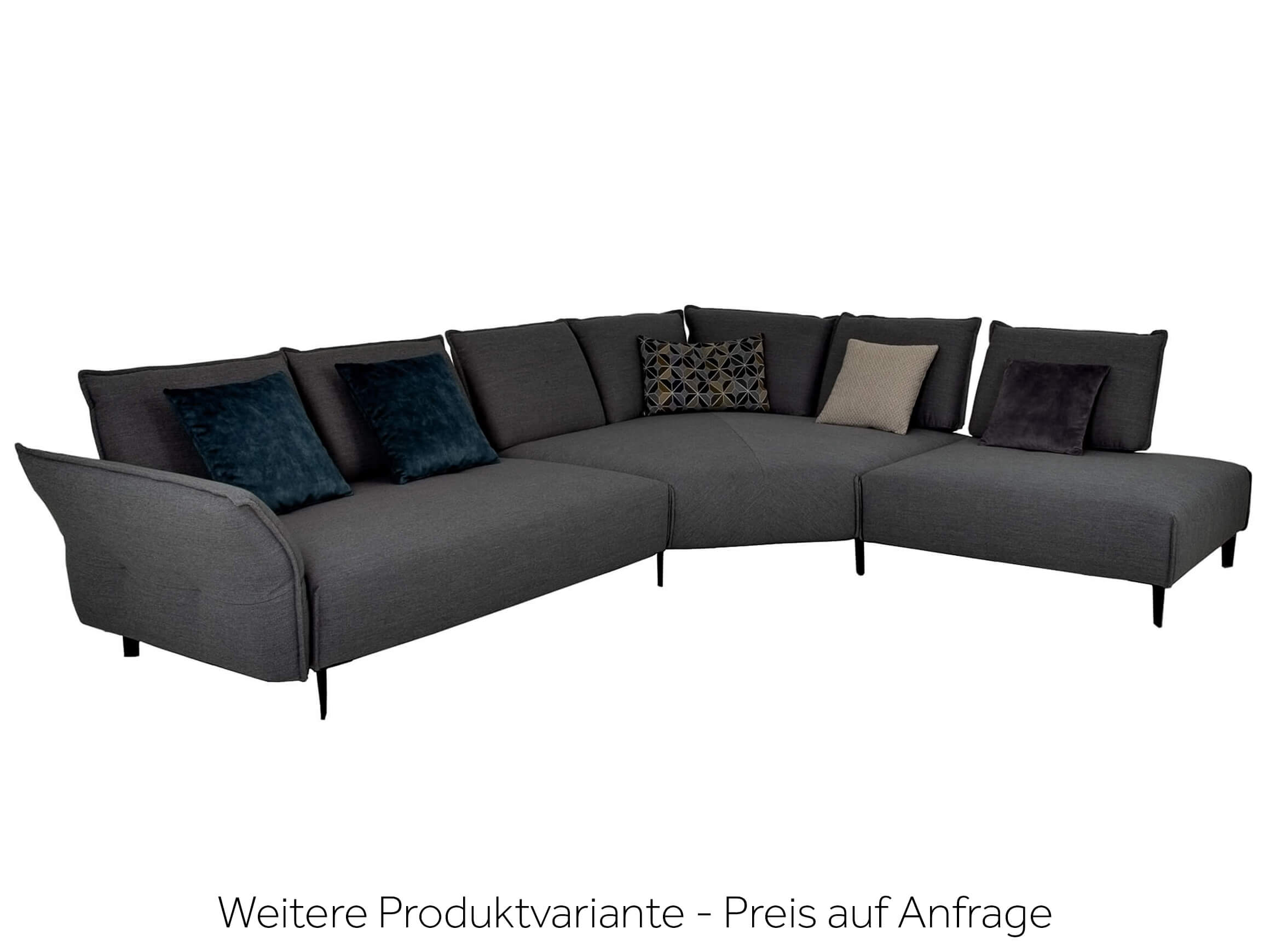 Ecksofa Bochum Basic Schillig Willi / Farbe: Schwarz / Material: Leder Basic