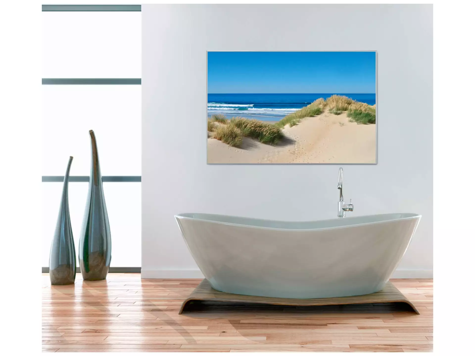 Digitaldruck auf Acrylglas Dünen am Meer 1 image LAND / Grösse: 120 x 80 cm