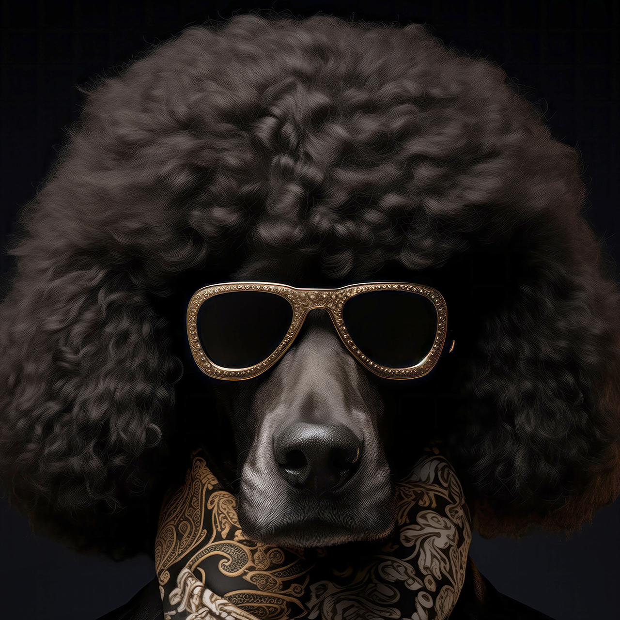Canvas-Stylish Pudel-image LAND