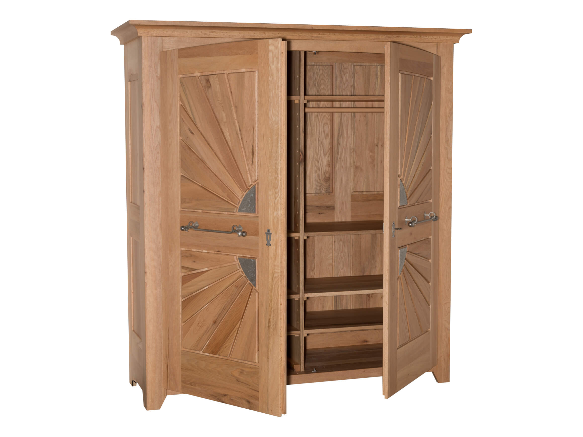 Schrank Life, Sumpfeiche Massiv, 2-türig, b 179 cm t 61 cm h 190 cm