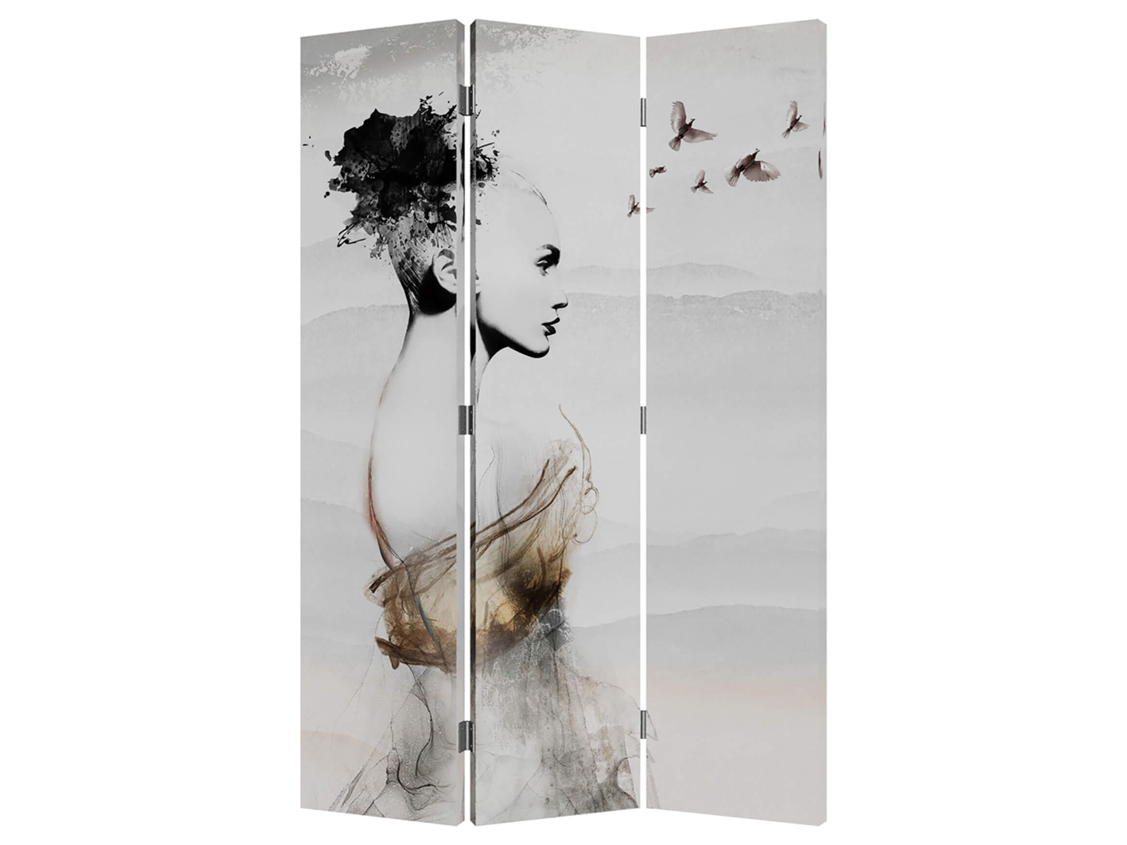 Paravent Beautés de rêve motif réversible image LAND / Dimensions : 180 x 120 cm