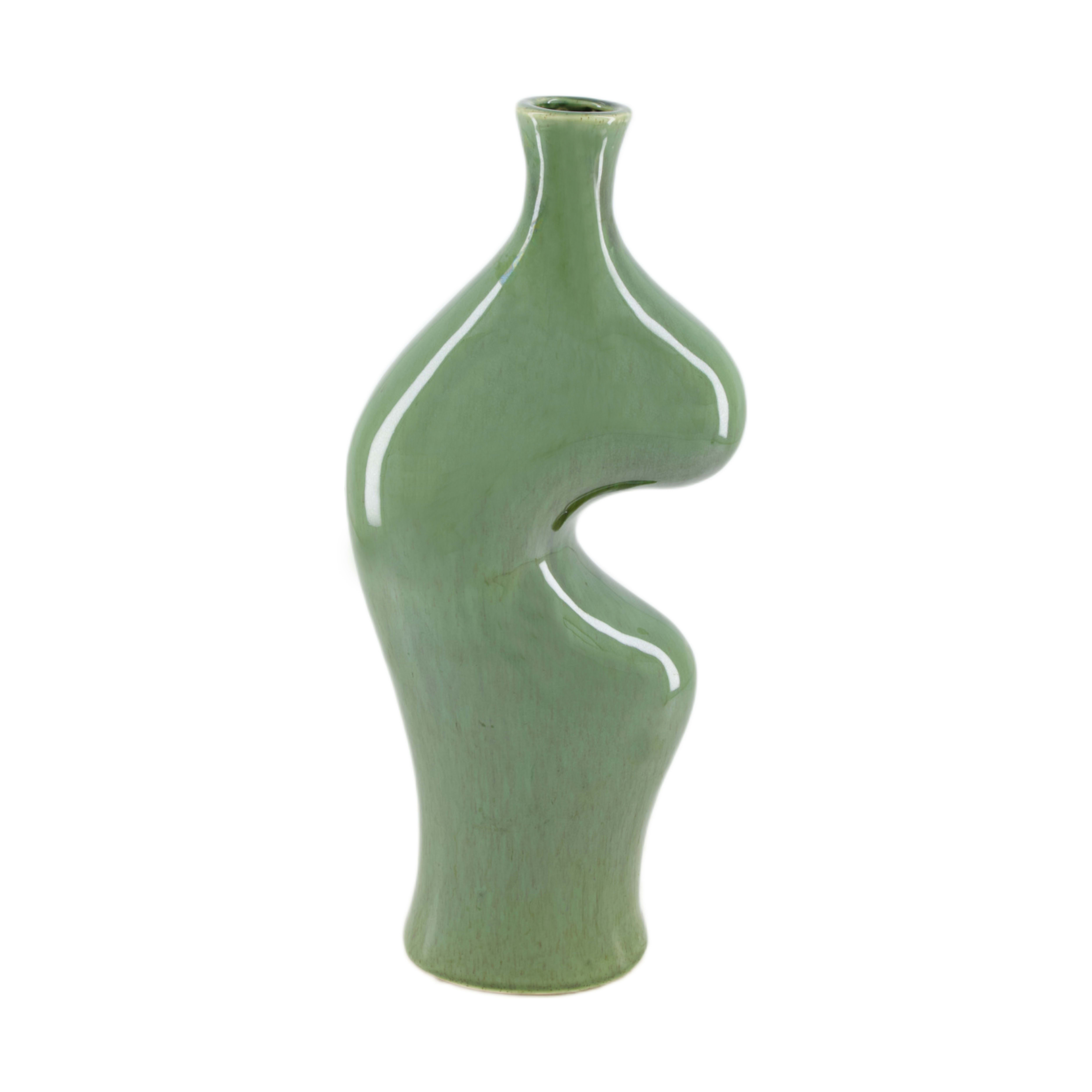 Decofinder Vase Keramik, Grün H: 37 cm  | Schubiger Möbel