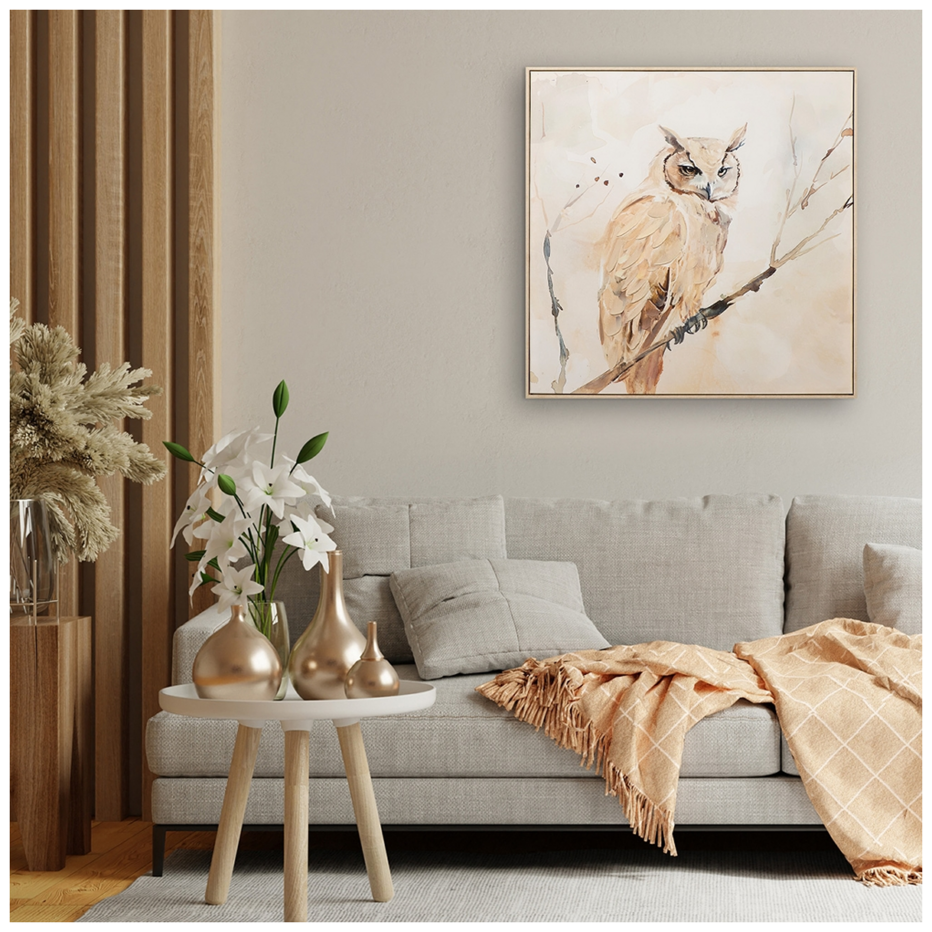 Bild Natural Owl image LAND / Grösse: 80 x 80 cm Bild Natural Owl image LAND / Grösse: 80 x 80 cm